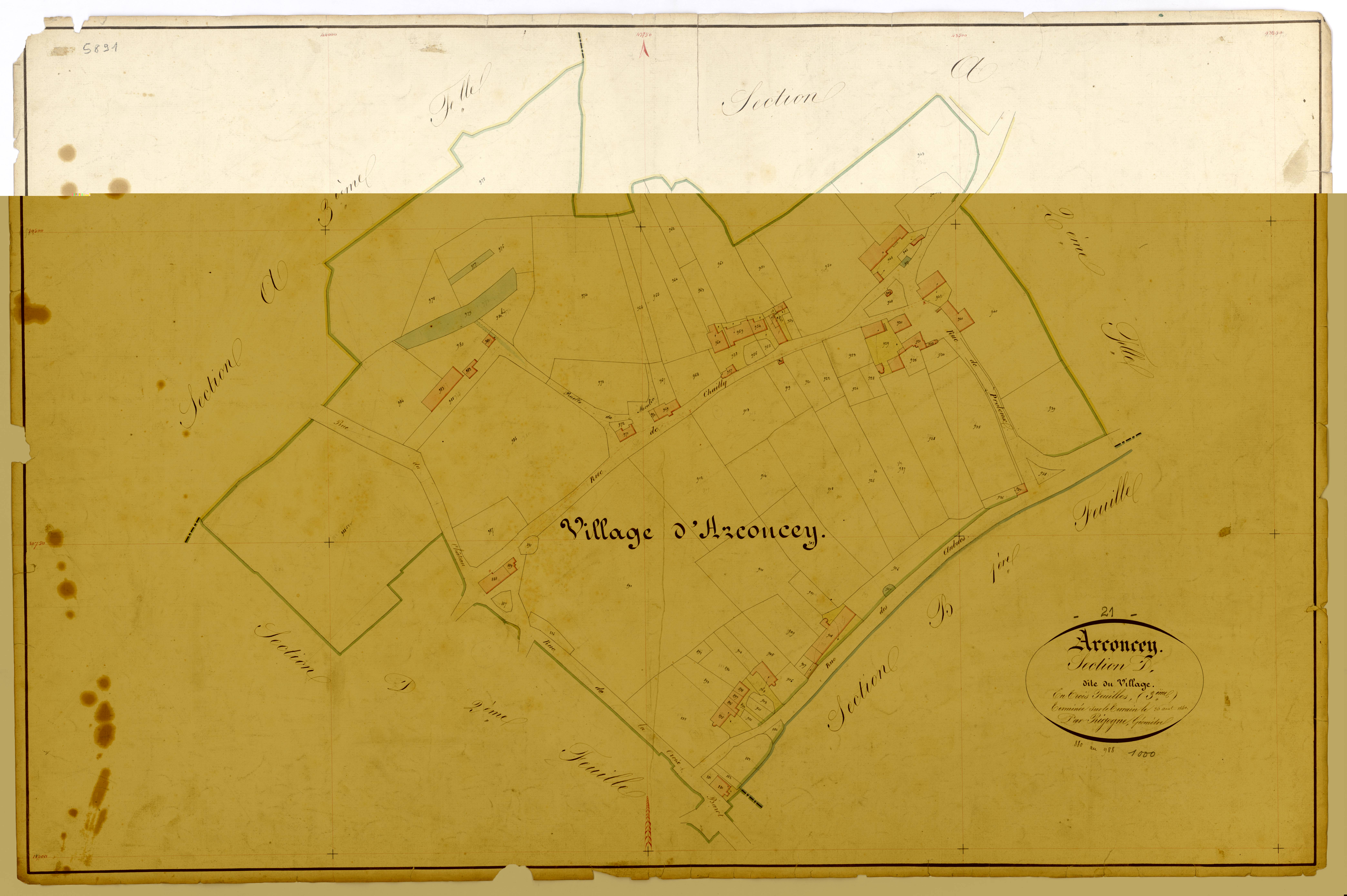 Arconcey - Section D3 - 3 P PLAN 23/14