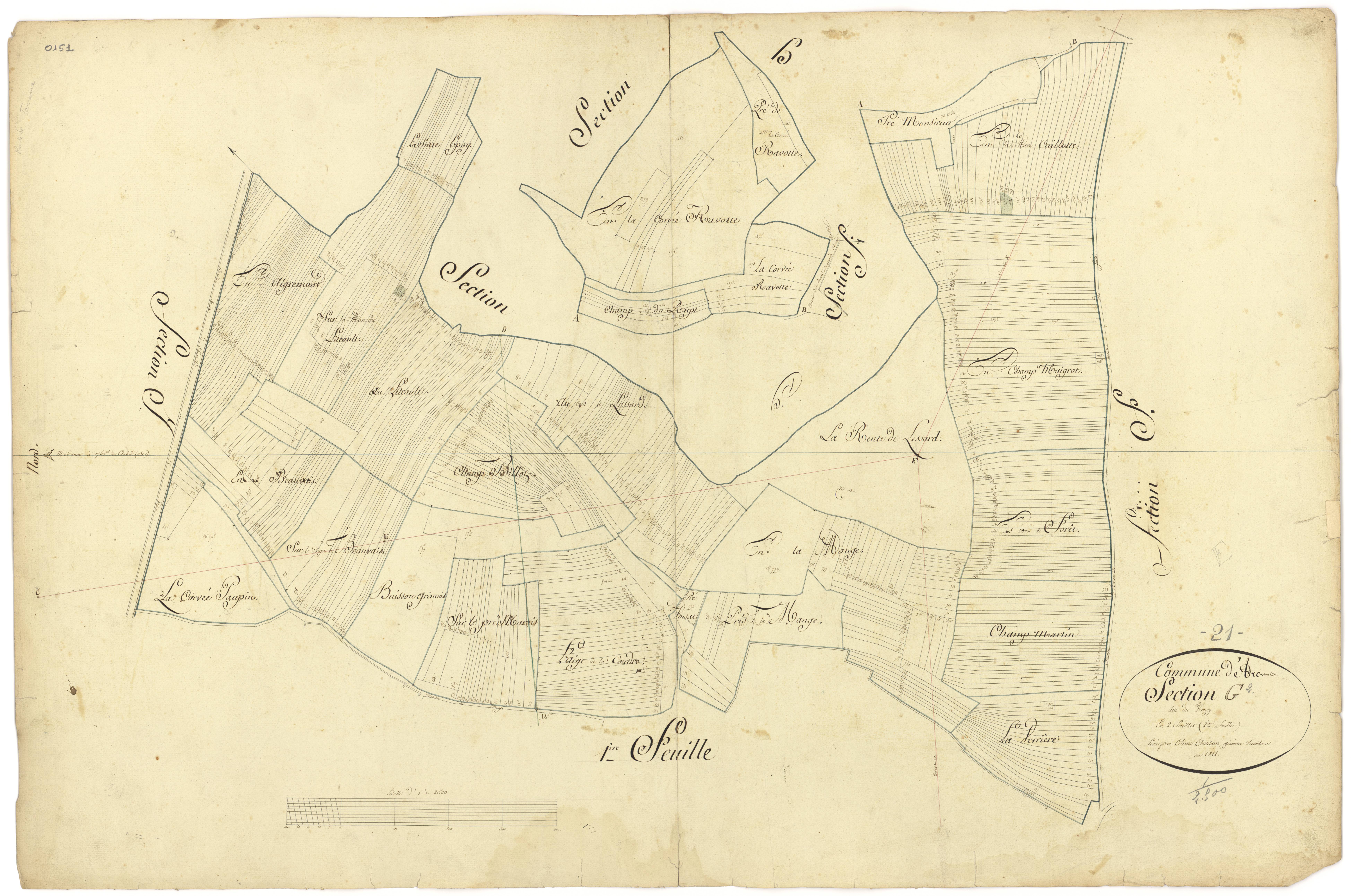 Arc-sur-Tille - Section G2 - 3 P PLAN 24/10
