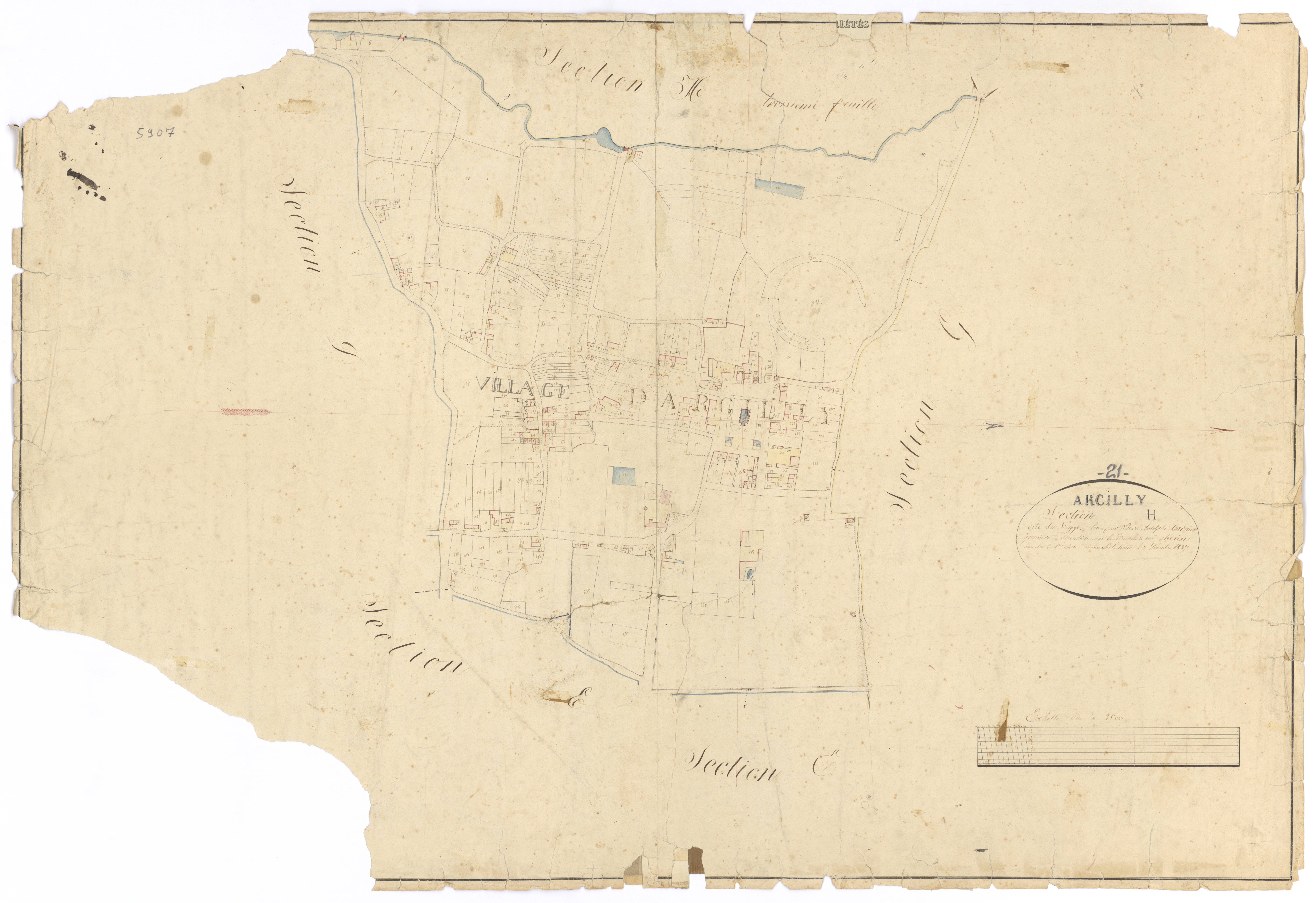 Argilly - Section H - 3 P PLAN 25/16