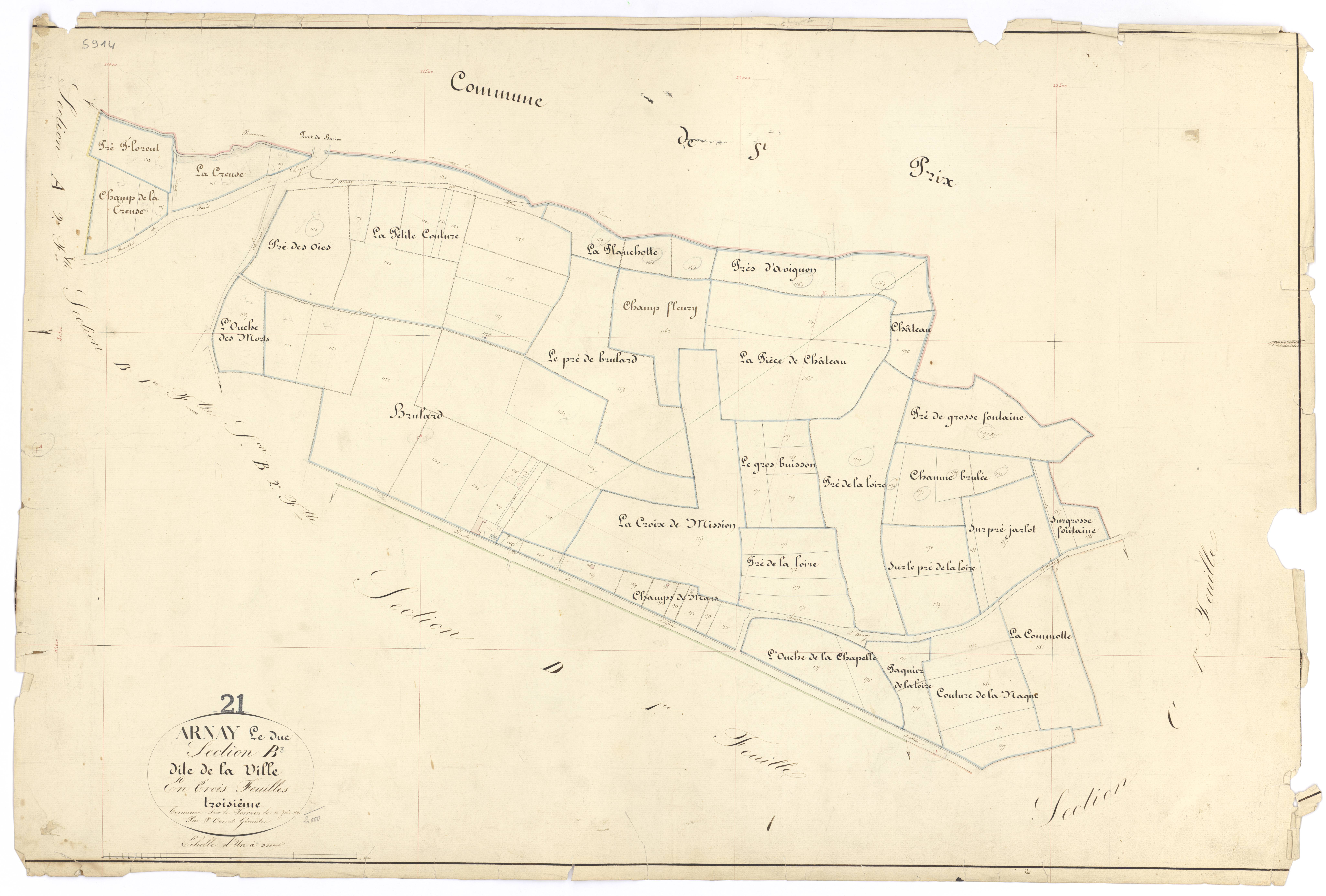 Arnay-le-Duc - Section B3 - 3 P PLAN 26/7