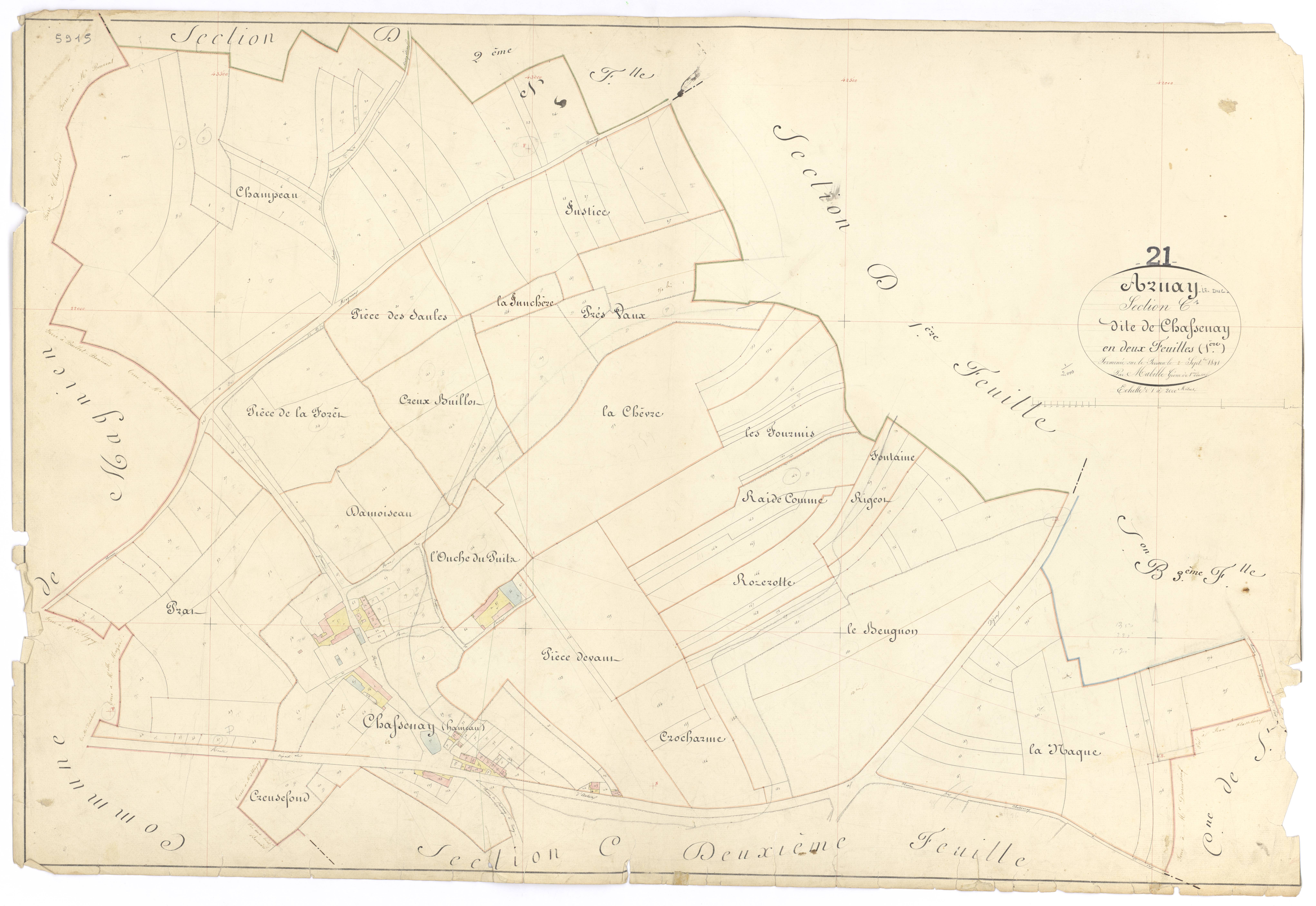 Arnay-le-Duc - Section C1 - 3 P PLAN 26/8