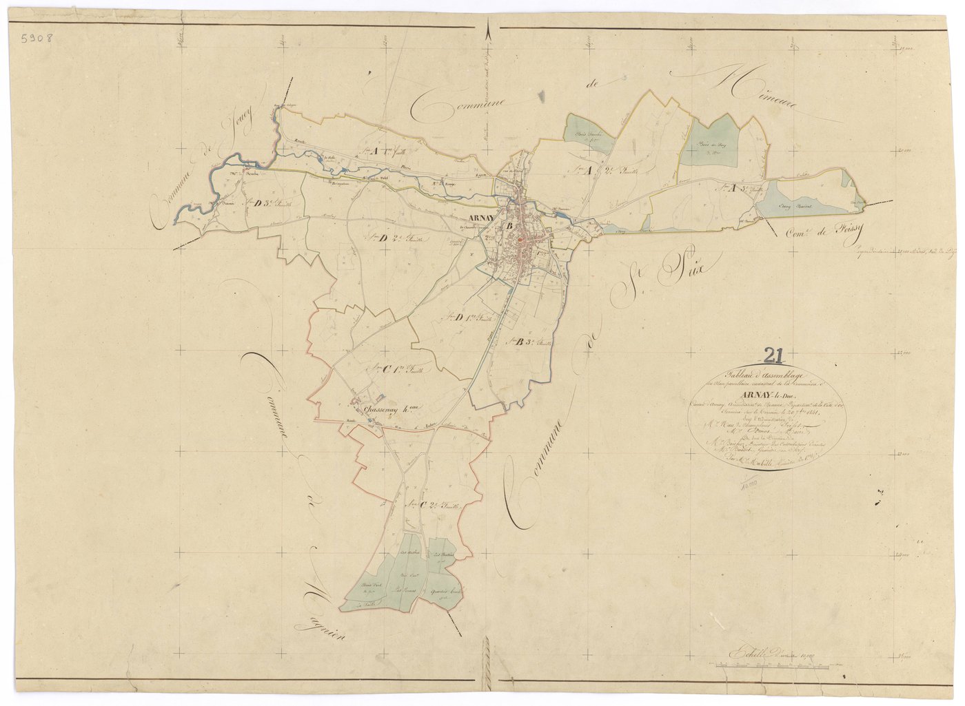 Arnay-le-Duc - Tableau d'assemblage - 3 P PLAN 26/1