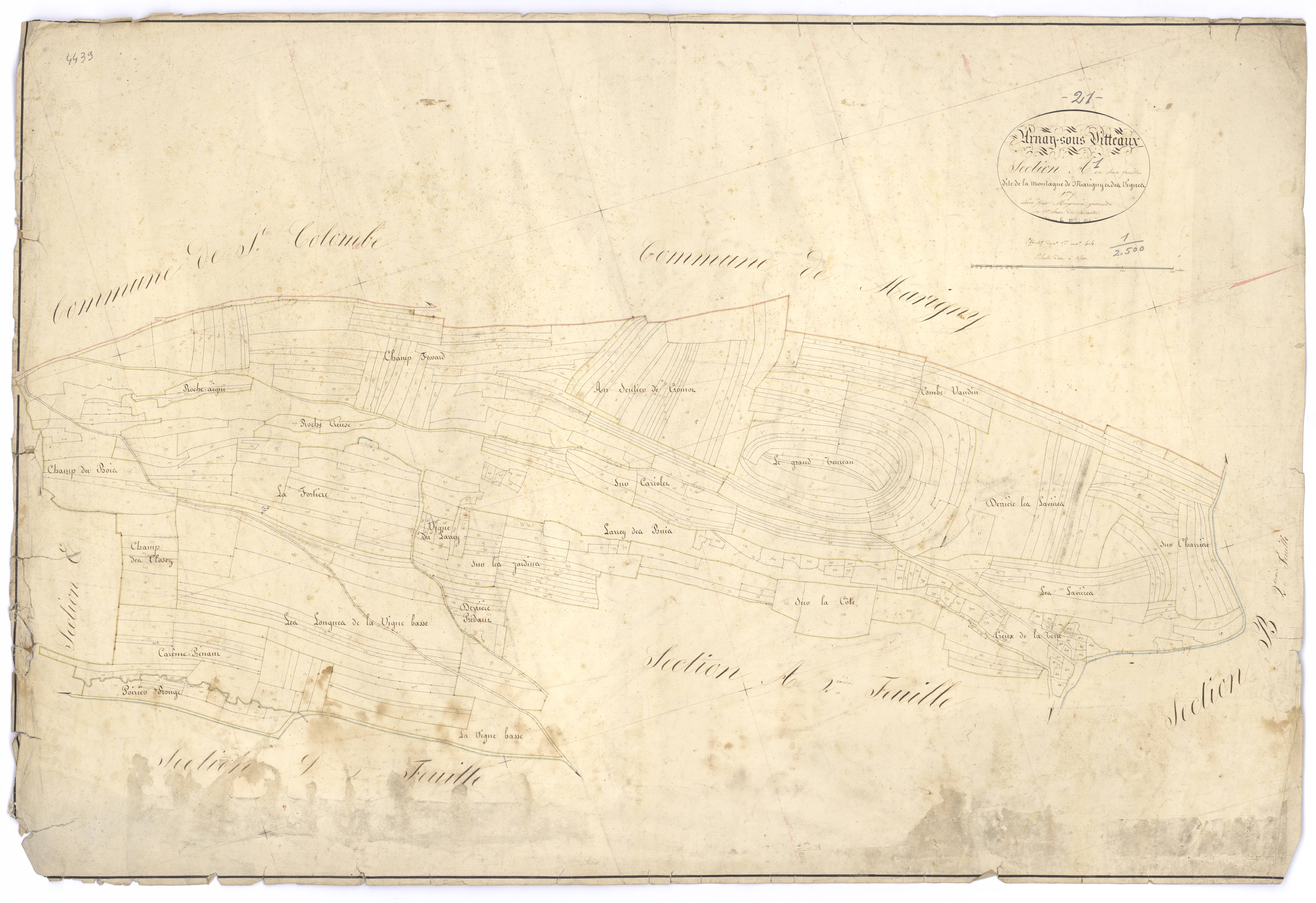 Arnay-sous-Vitteaux - Section A1 - 3 P PLAN 27/2