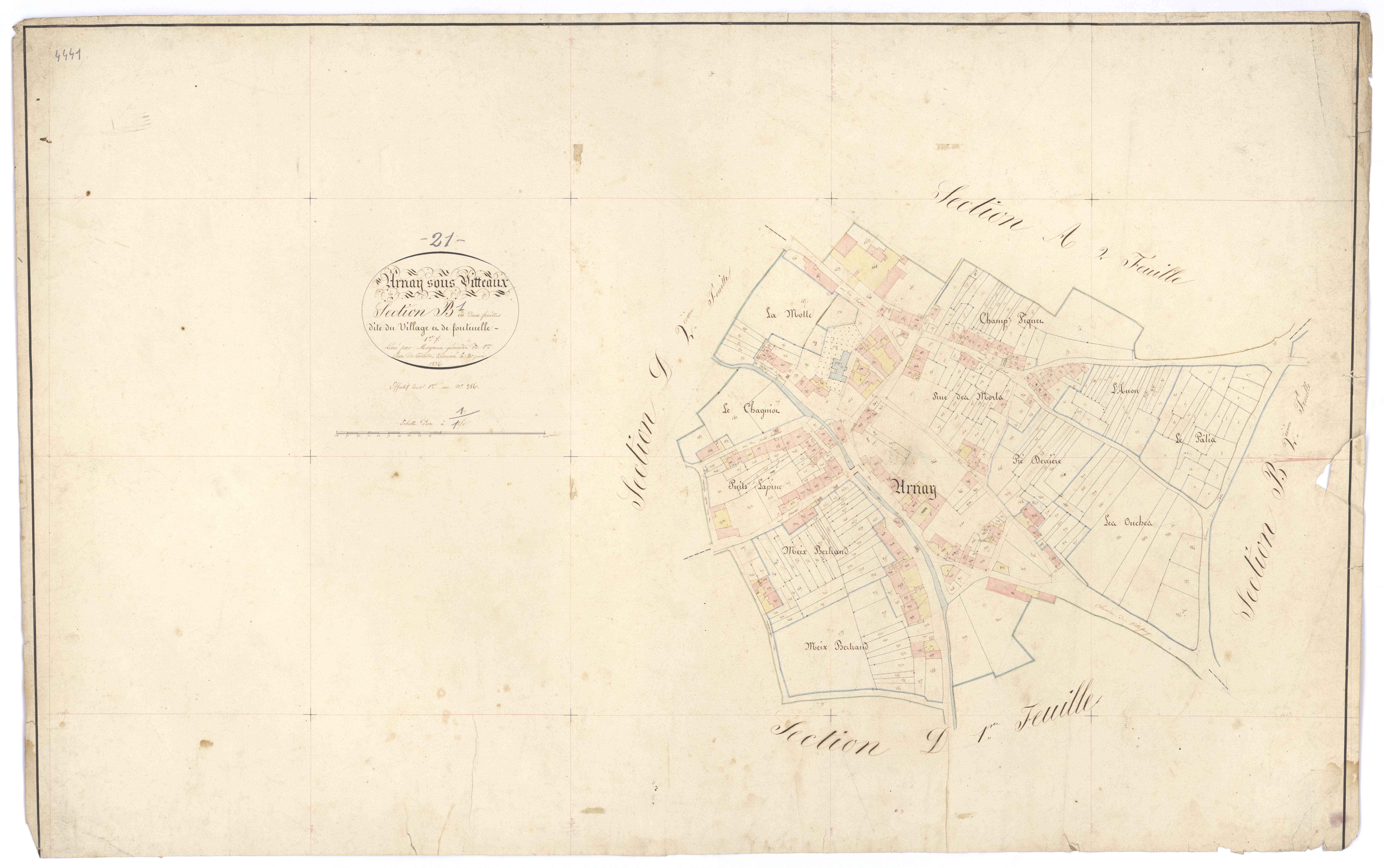 Arnay-sous-Vitteaux - Section B1 - 3 P PLAN 27/4