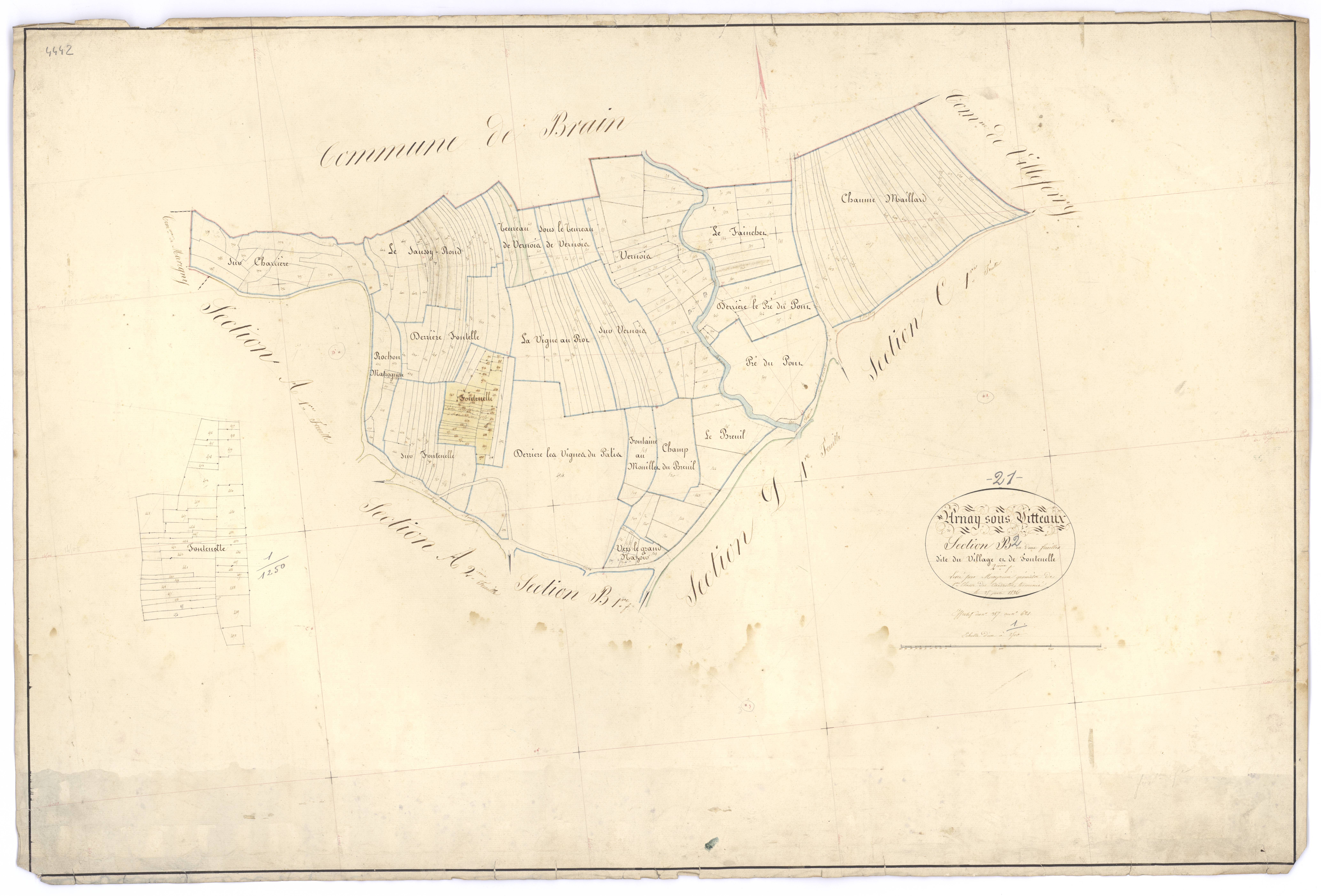Arnay-sous-Vitteaux - Section B2 - 3 P PLAN 27/5