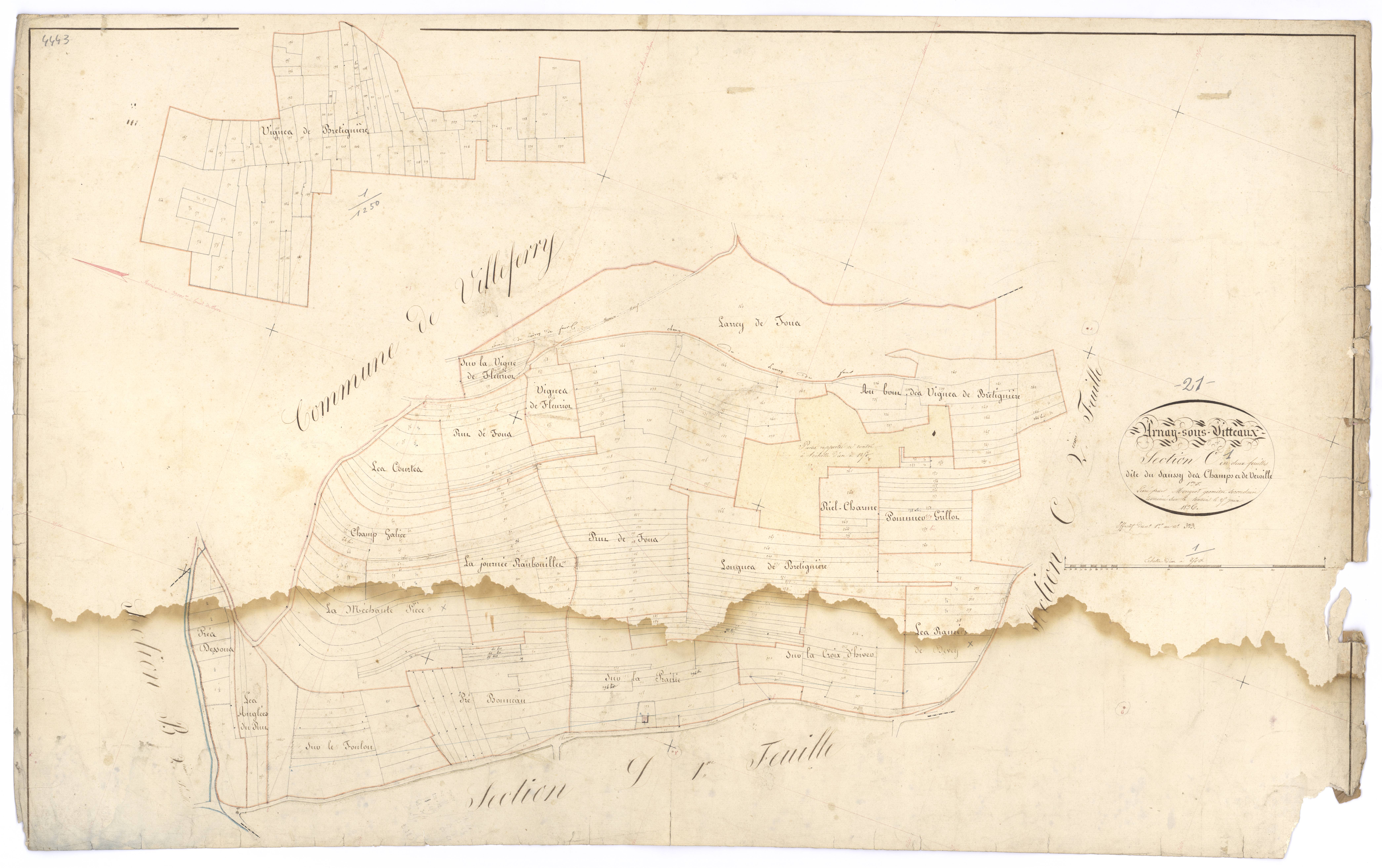 Arnay-sous-Vitteaux - Section C1 - 3 P PLAN 27/6