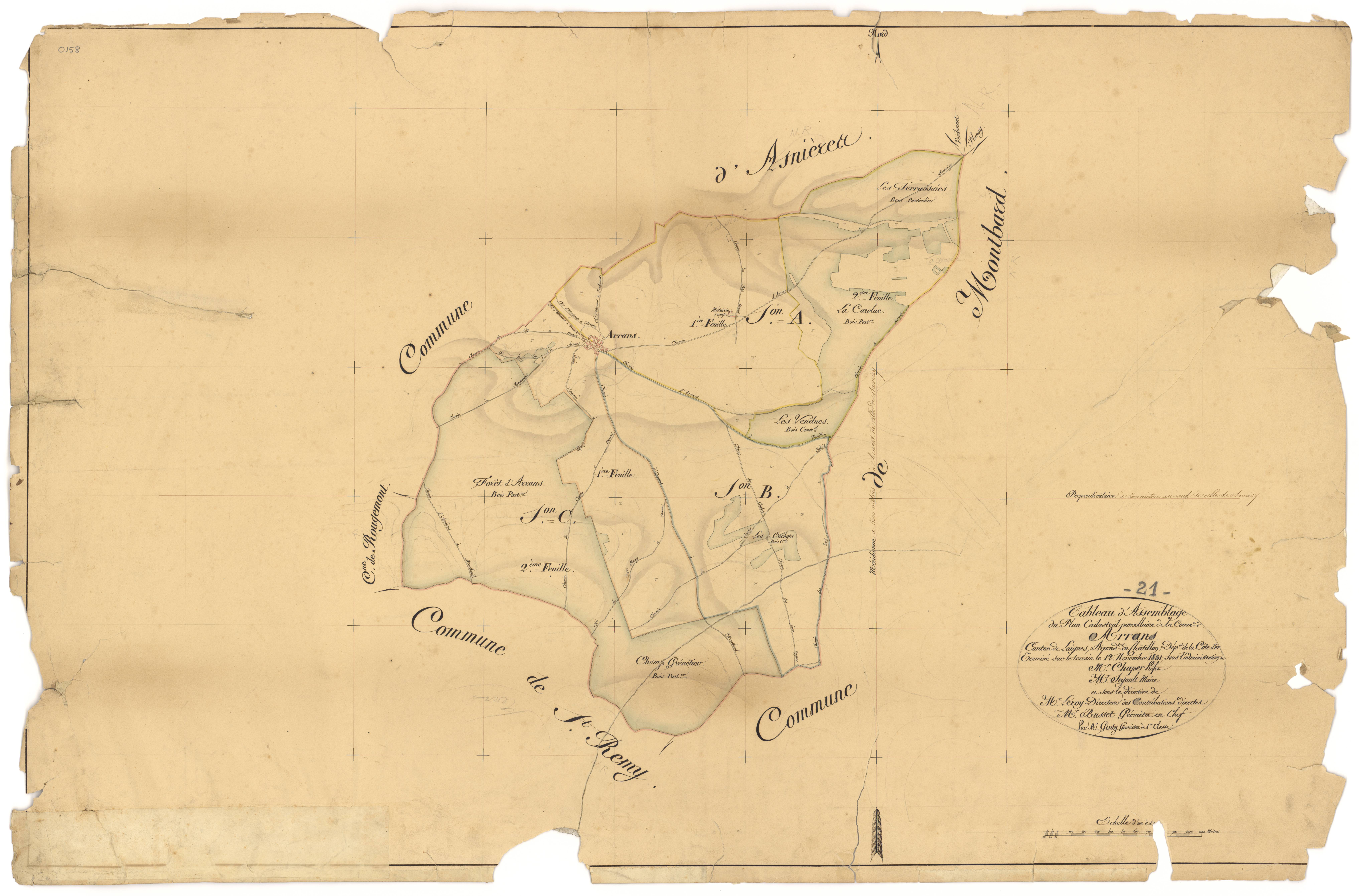Arrans - Tableau d'assemblage - 3 P PLAN 28/1