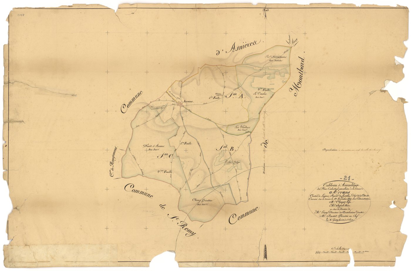 Arrans - Tableau d'assemblage - 3 P PLAN 28/1