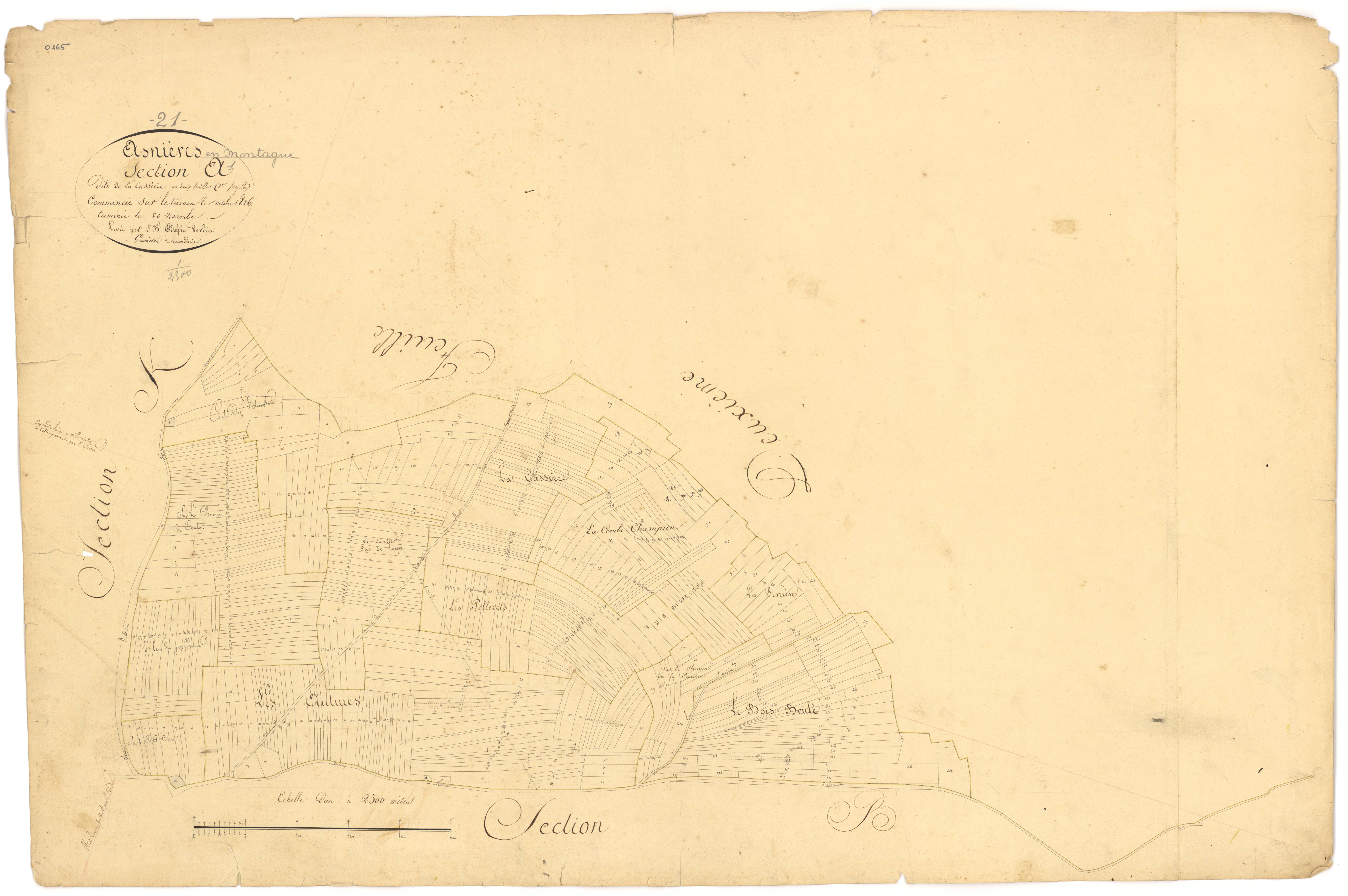 Asnières-en-Montagne - Section A1 - 3 P PLAN 29/2