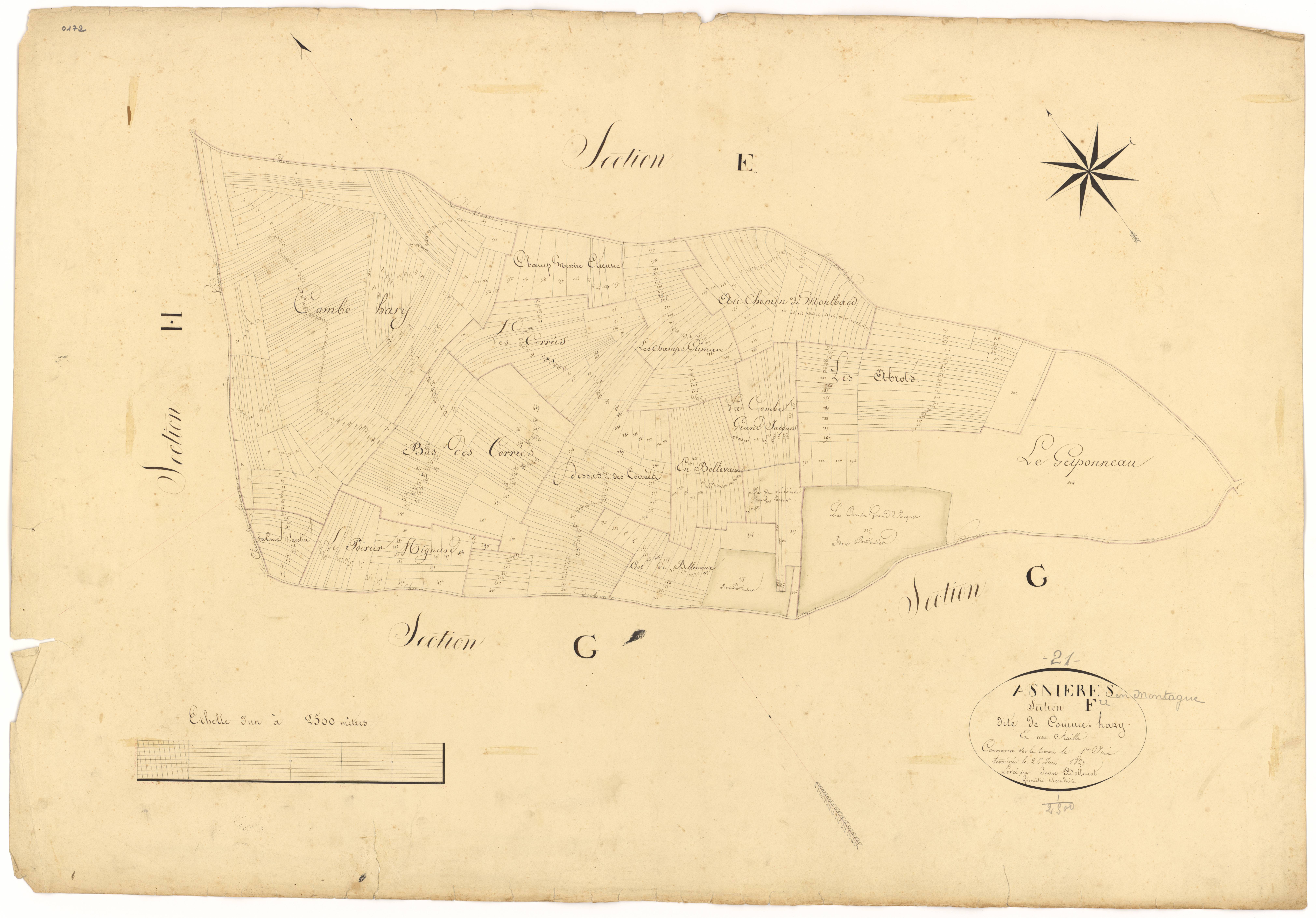 Asnières-en-Montagne - Section F - 3 P PLAN 29/9
