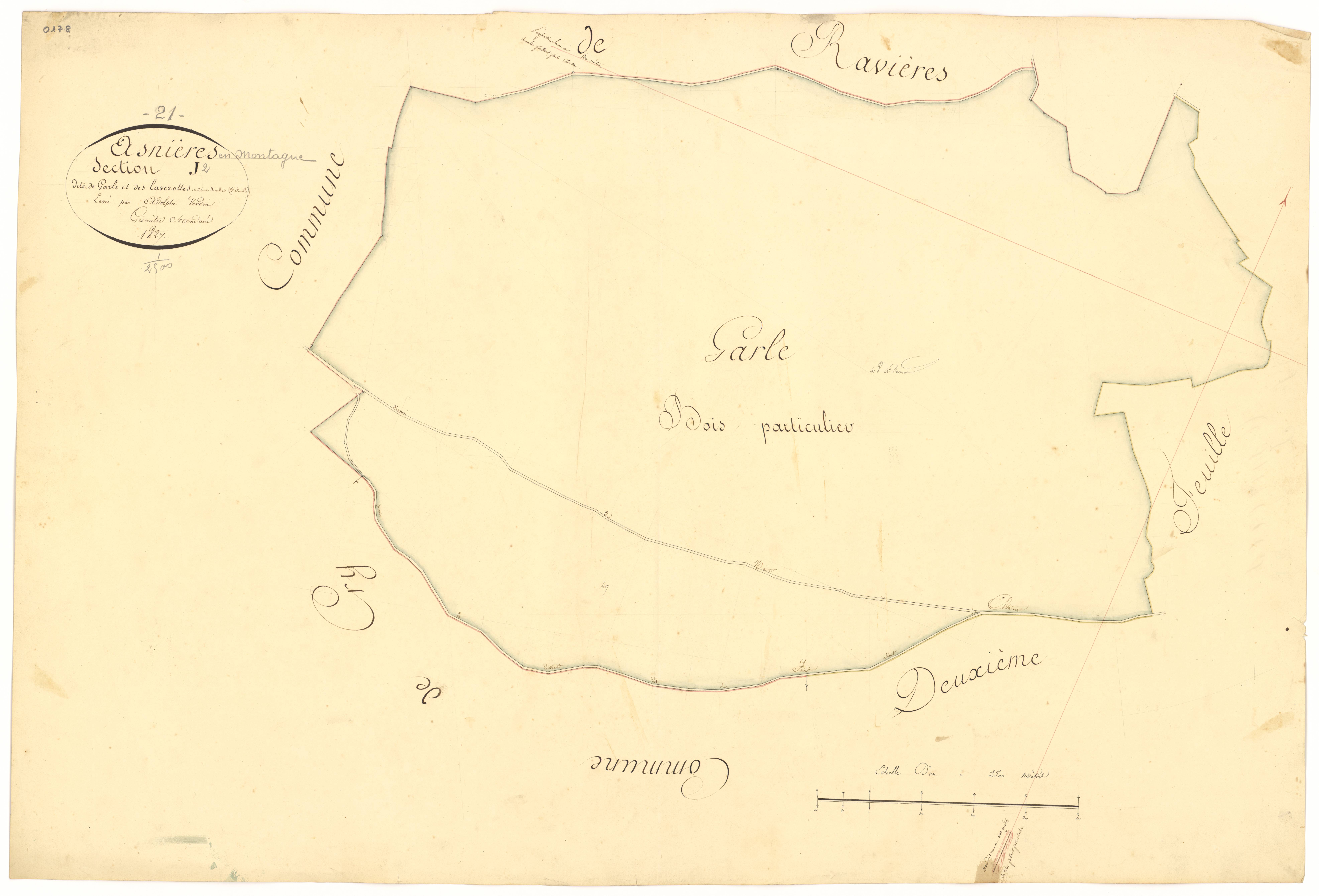 Asnières-en-Montagne - Section J2 - 3 P PLAN 29/15