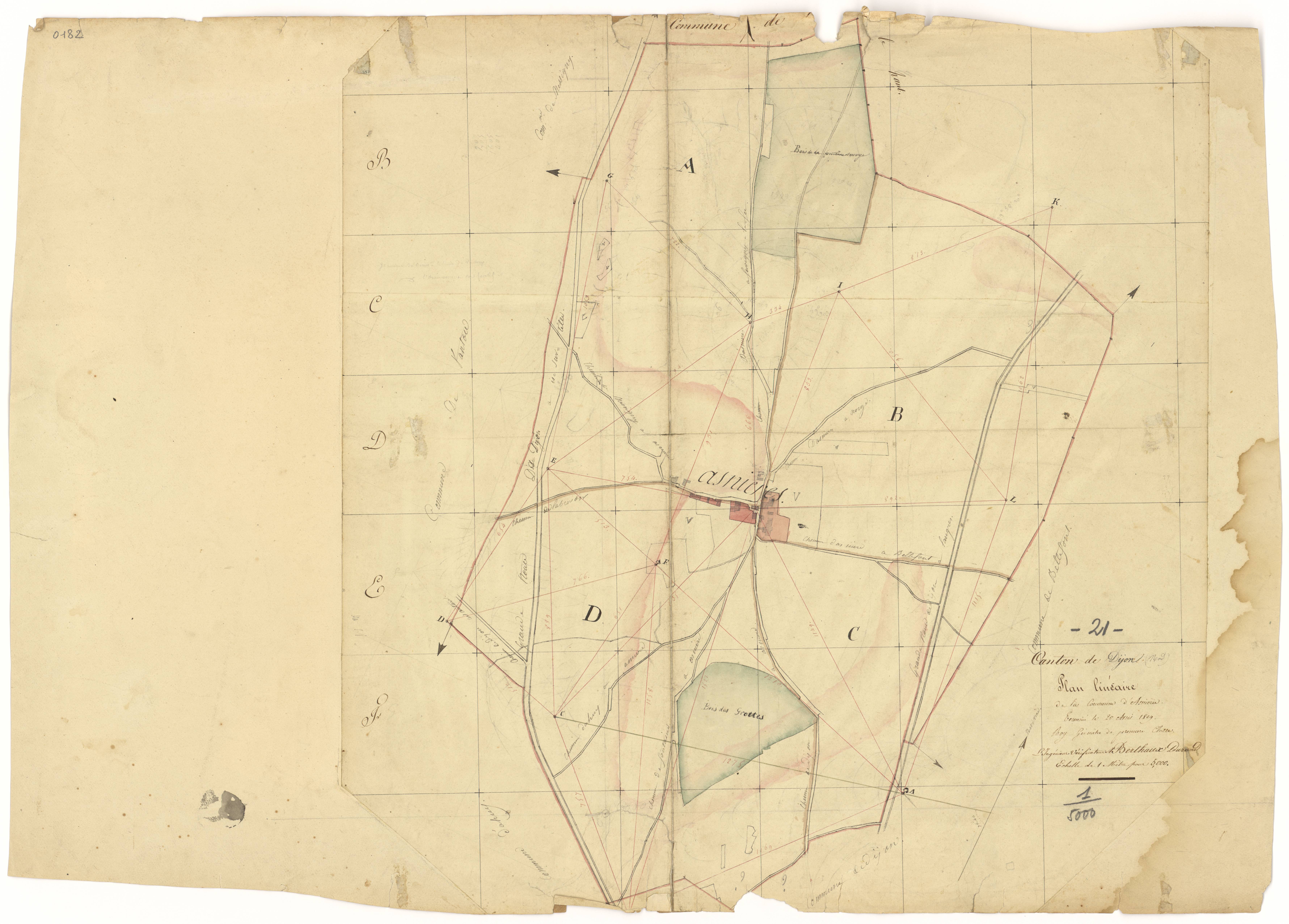 Asnières-lès-Dijon - Tableau d'assemblage (plan linéaire) - 3 P PLAN 30/1