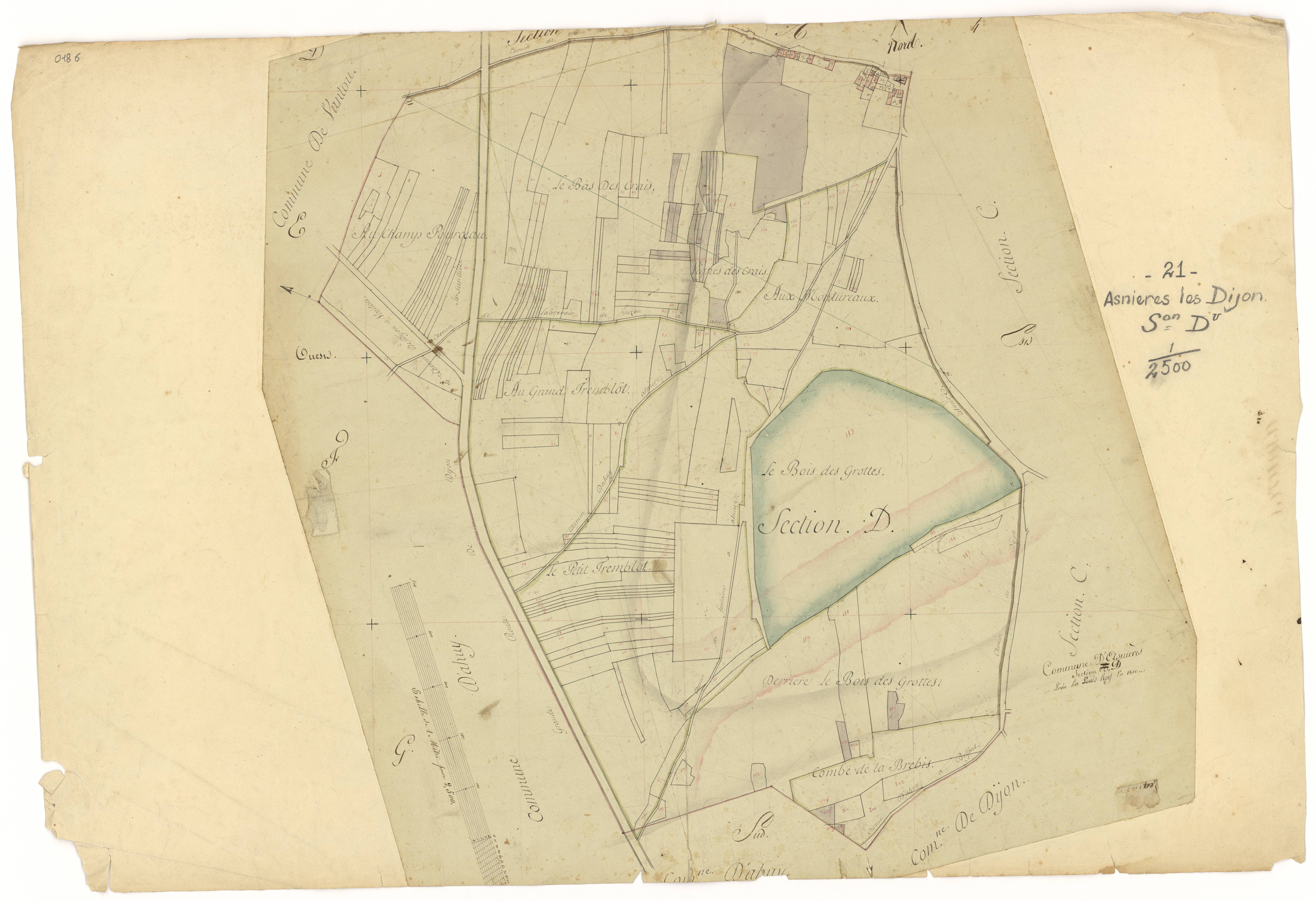 Asnières-lès-Dijon - Section D - 3 P PLAN 30/5