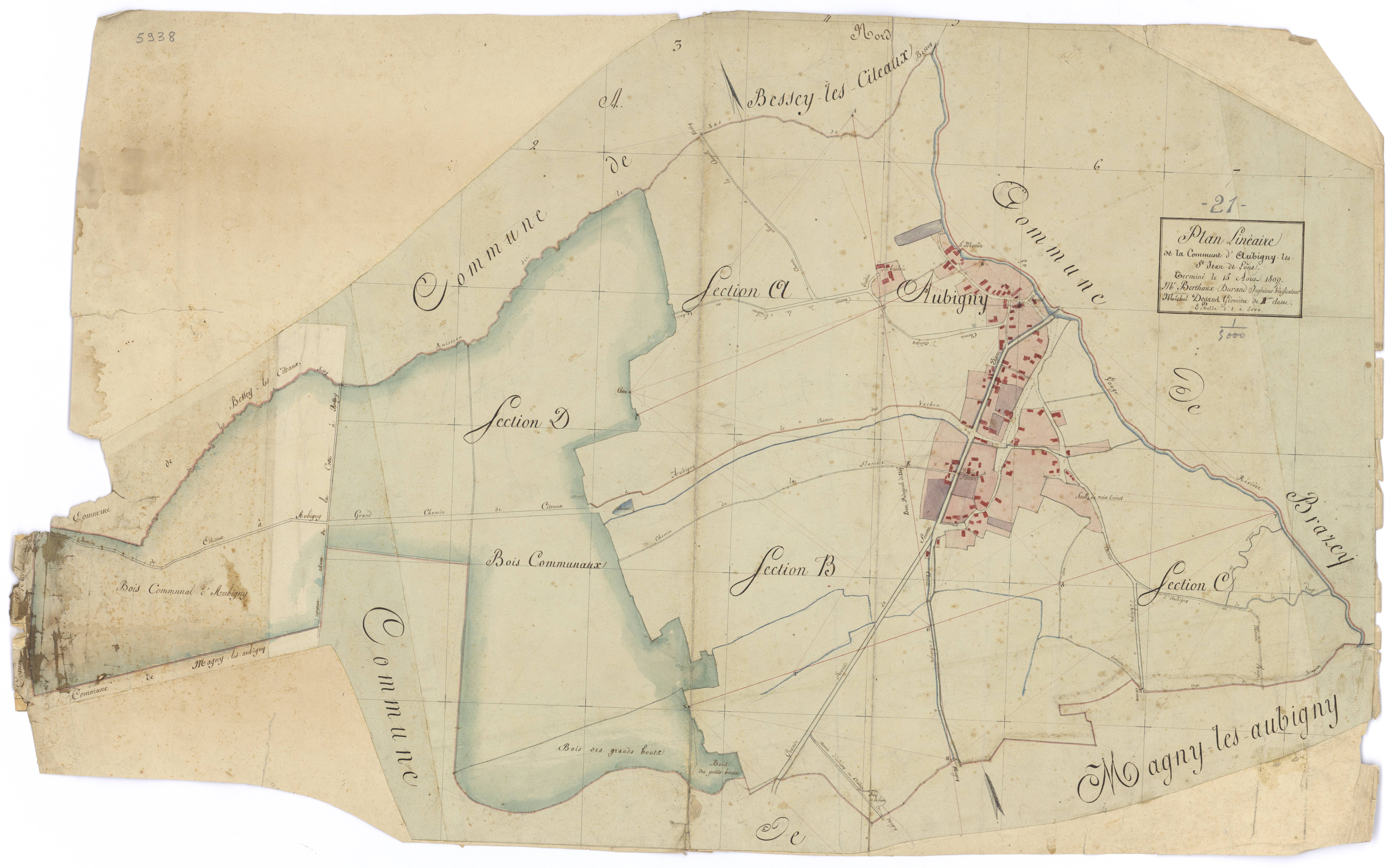 Aubigny-en-Plaine - Tableau d'assemblage - 3 P PLAN 34/1