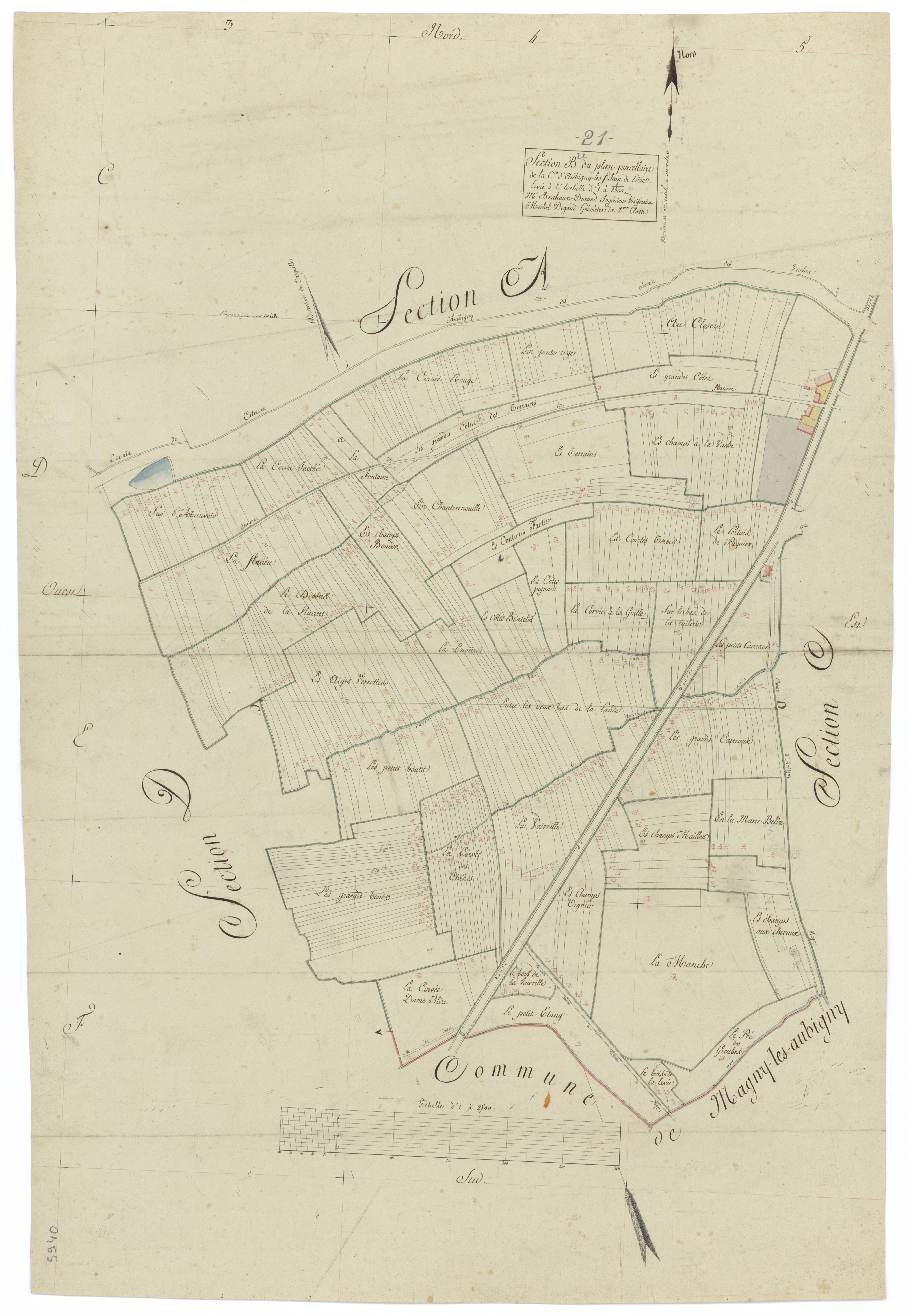 Aubigny-en-Plaine - Section B - 3 P PLAN 34/3