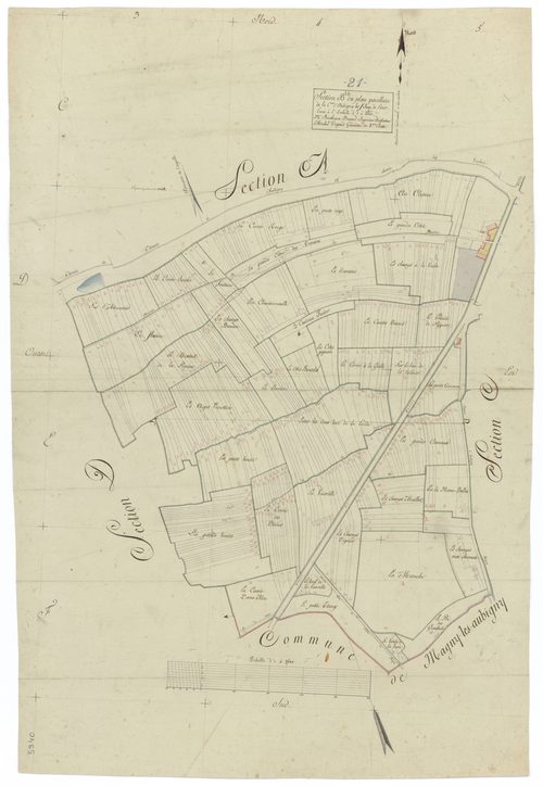 Aubigny-en-Plaine - Section B - 3 P PLAN 34/3