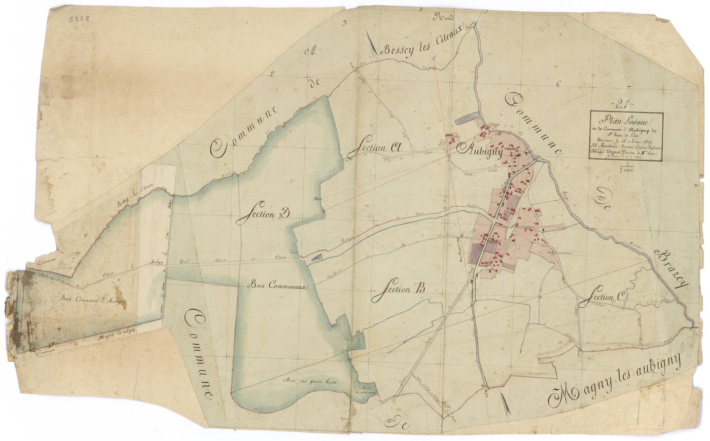 Aubigny-en-Plaine - Tableau d'assemblage - 3 P PLAN 34/1