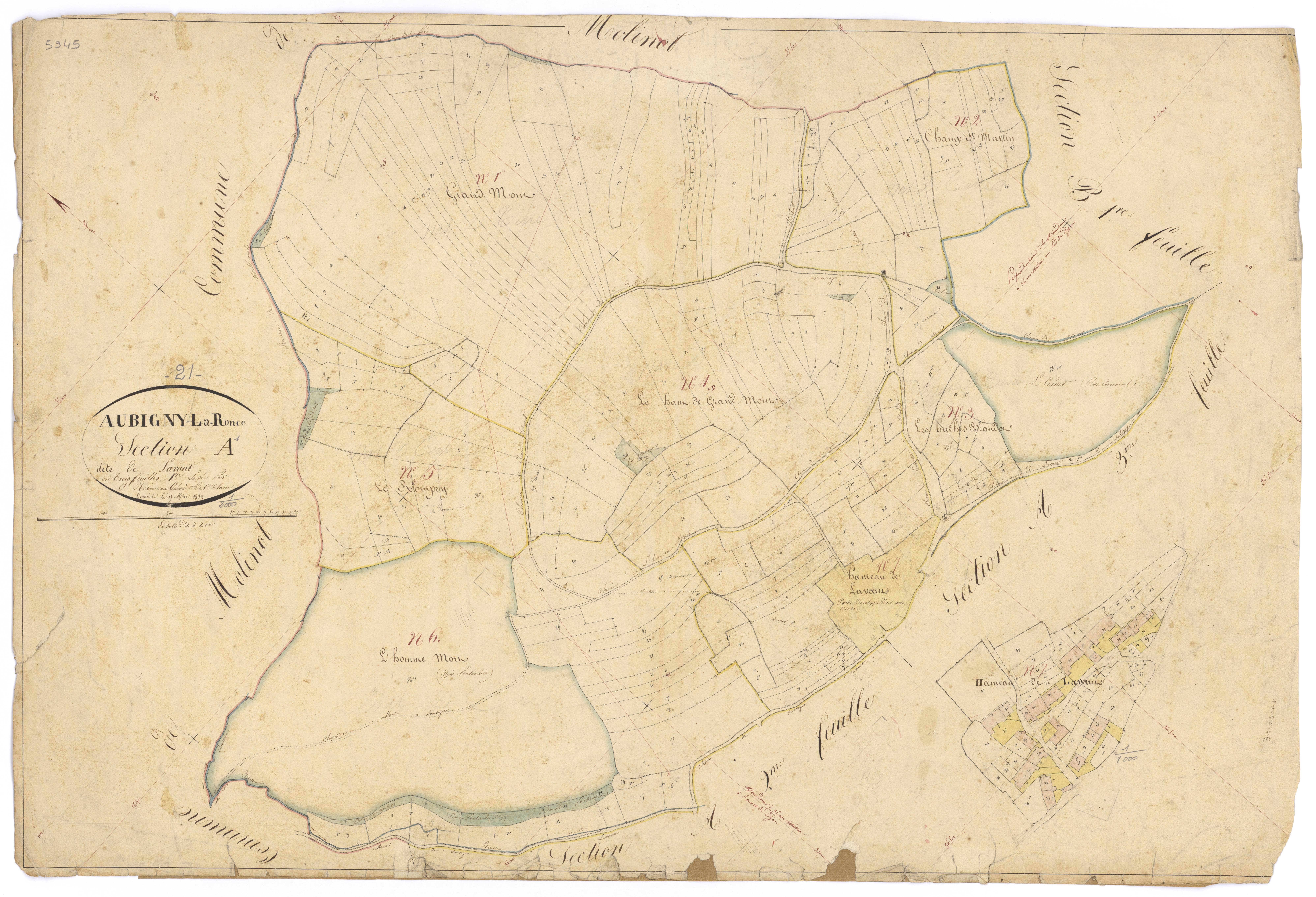 Aubigny-la-Ronce - Section A1 - 3 P PLAN 35/3