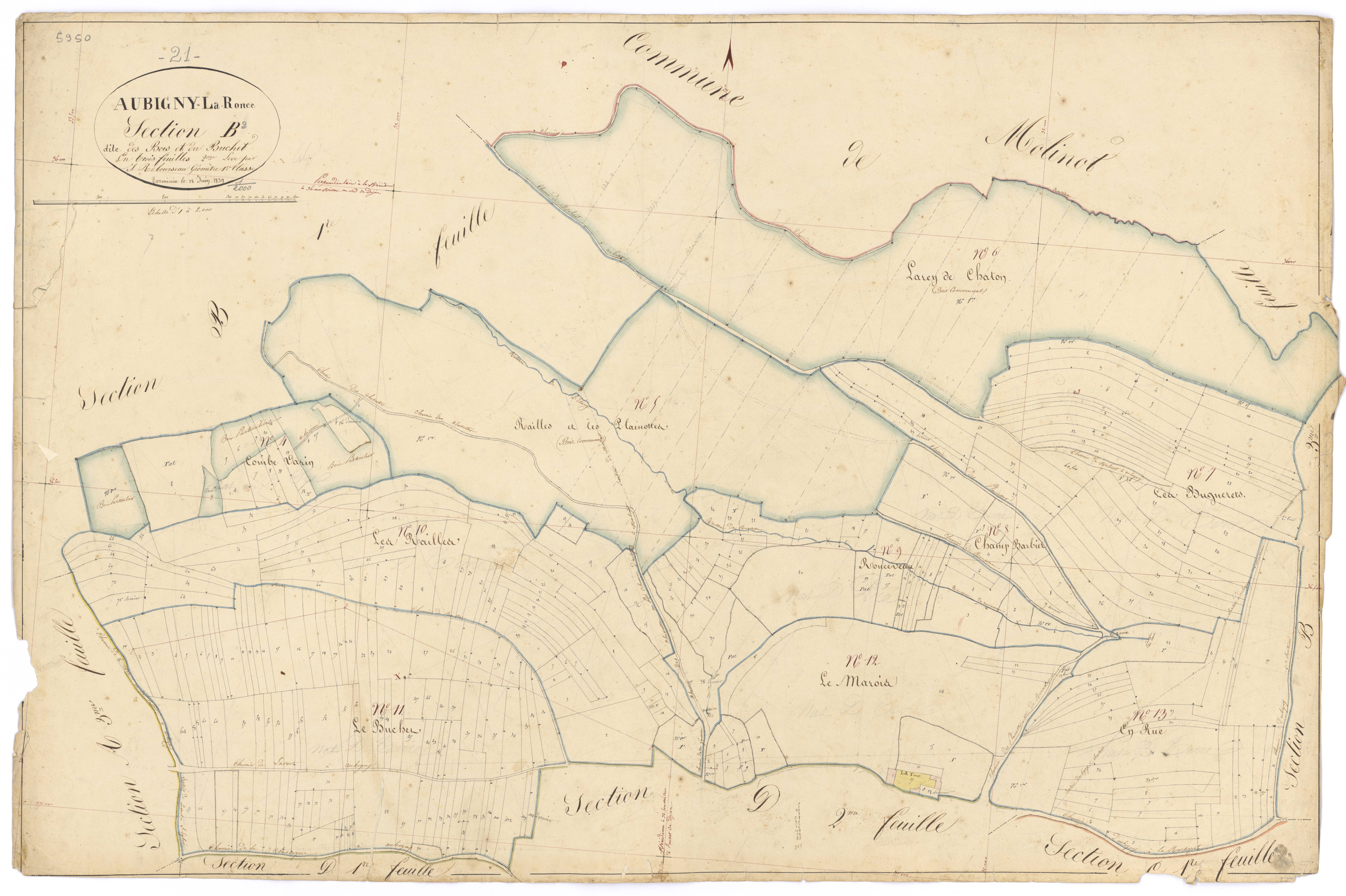 Aubigny-la-Ronce - Section B2 - 3 P PLAN 35/8