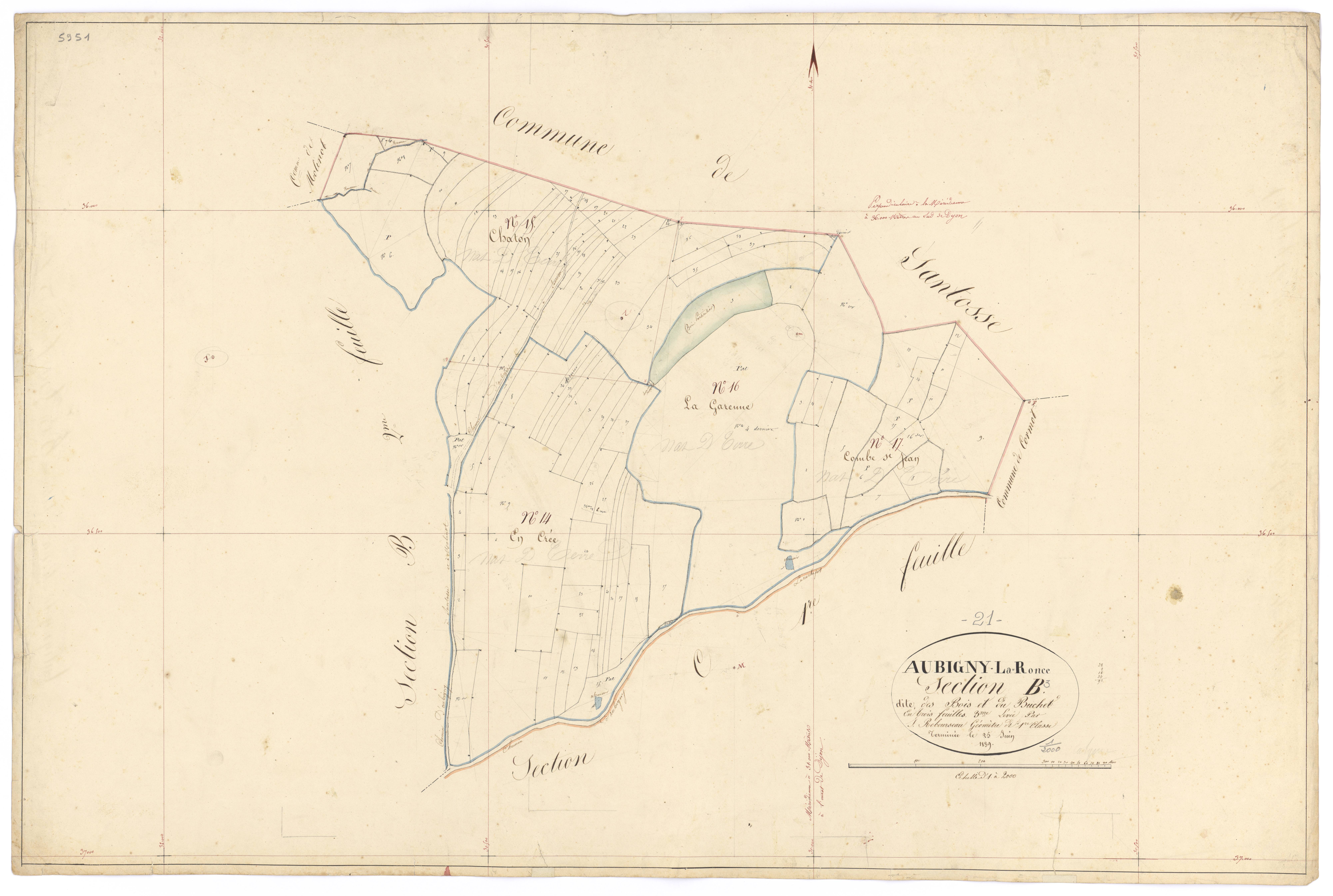 Aubigny-la-Ronce - Section B3 - 3 P PLAN 35/9
