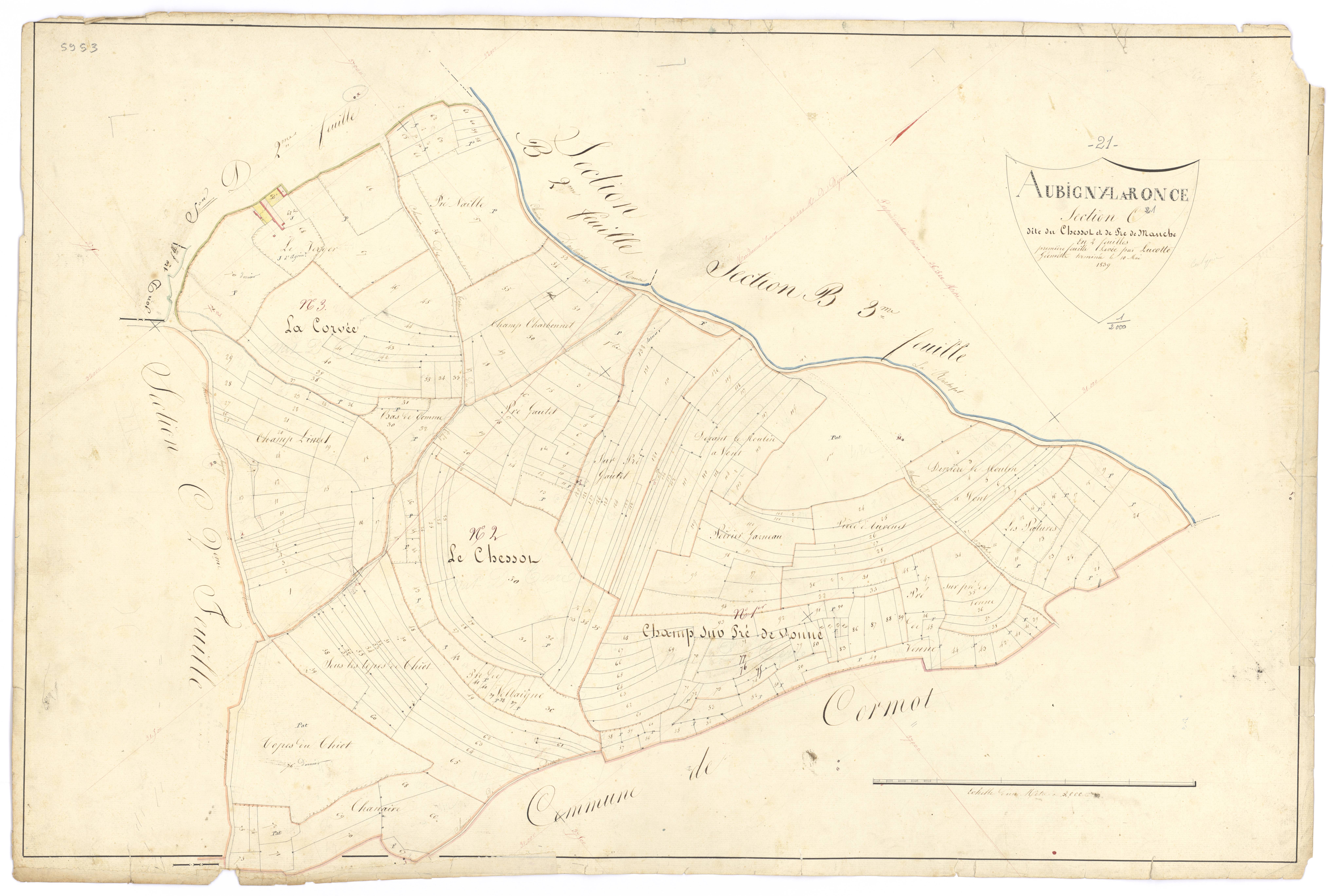 Aubigny-la-Ronce - Section C1 - 3 P PLAN 35/11