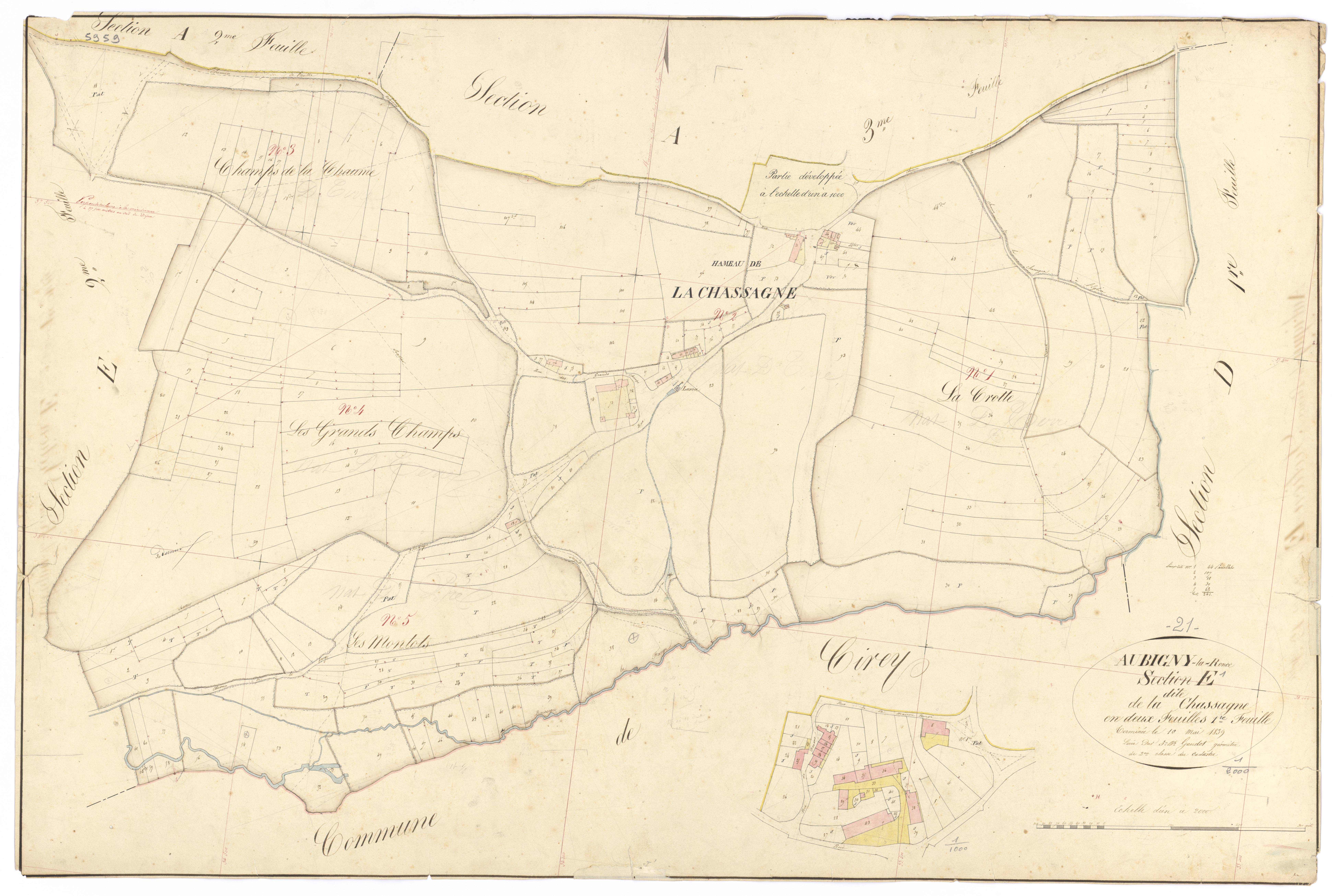 Aubigny-la-Ronce - Section E1 - 3 P PLAN 35/17