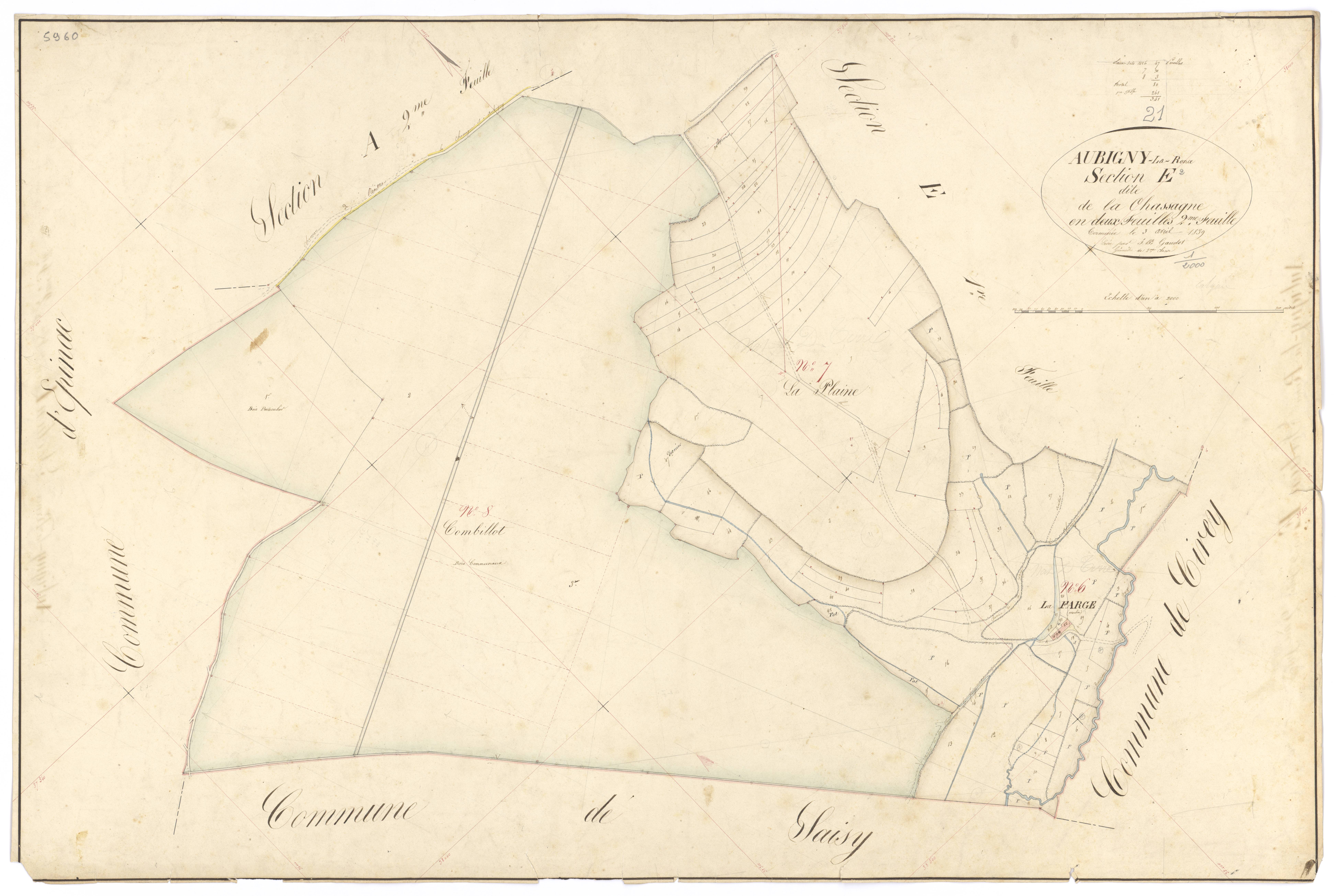Aubigny-la-Ronce - Section E2 - 3 P PLAN 35/18