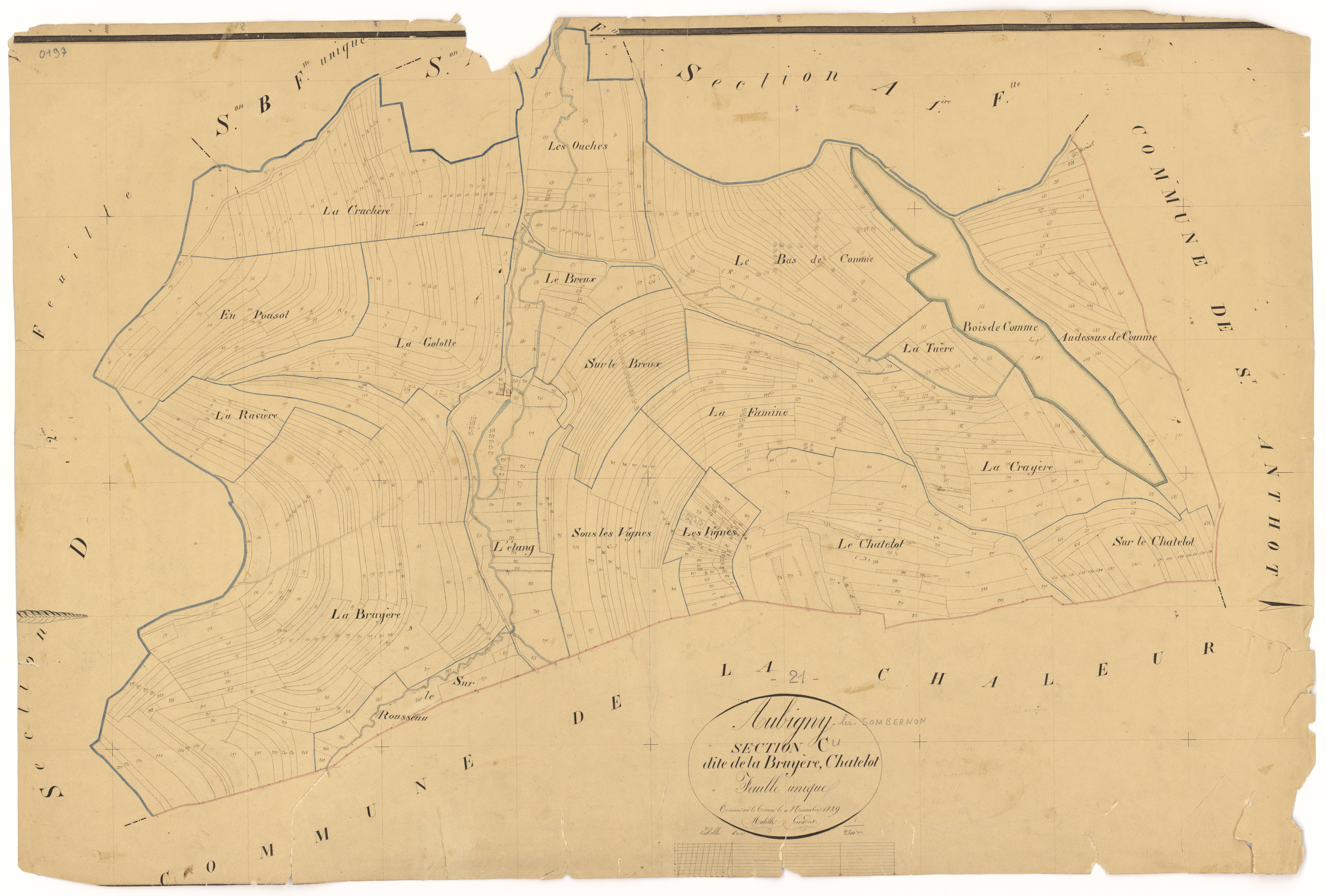 Aubigny-lès-Sombernon - Section C - 3 P PLAN 36/5