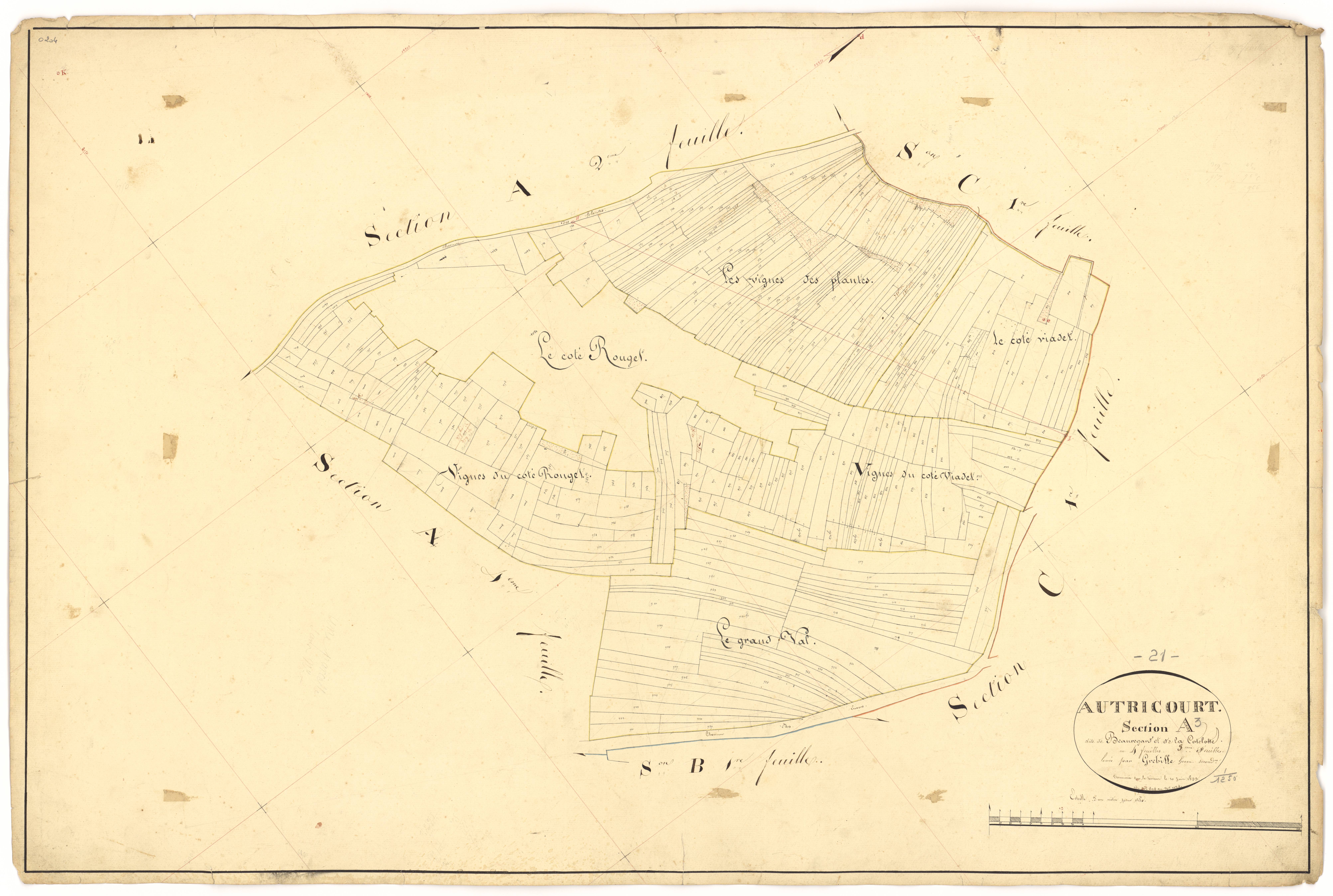 Autricourt - Section A3 - 3 P PLAN 37/4