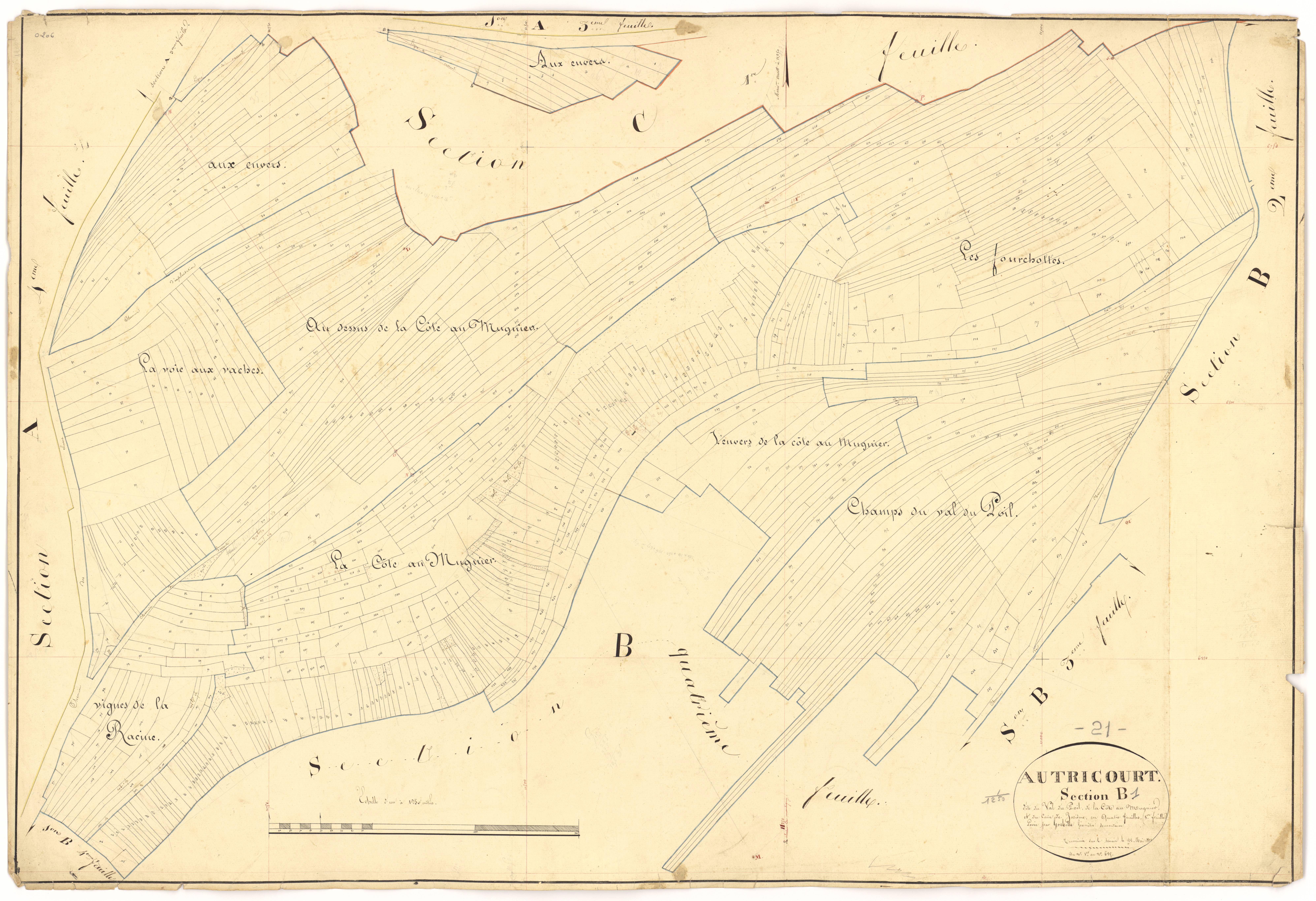Autricourt - Section B1 - 3 P PLAN 37/6