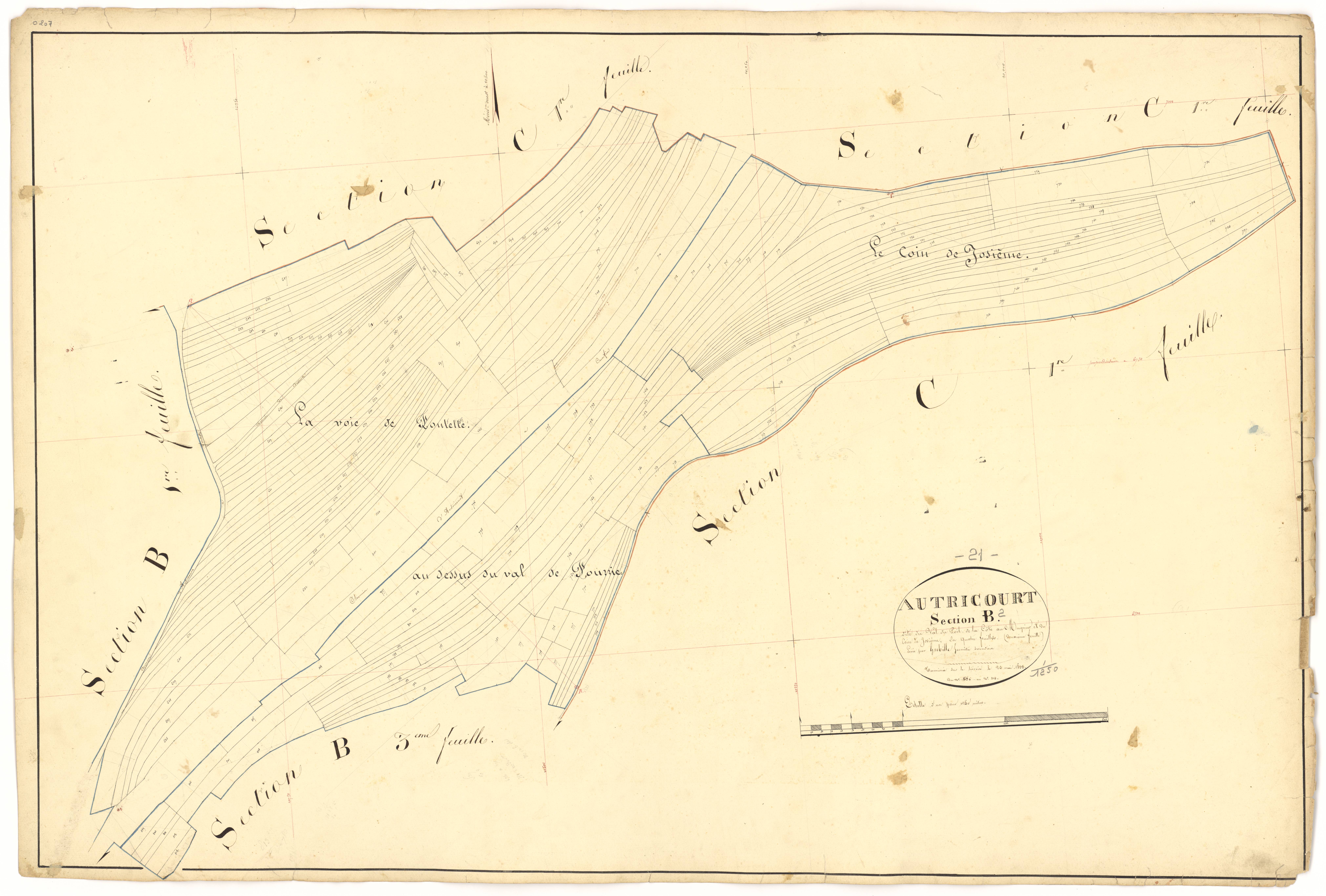 Autricourt - Section B2 - 3 P PLAN 37/7