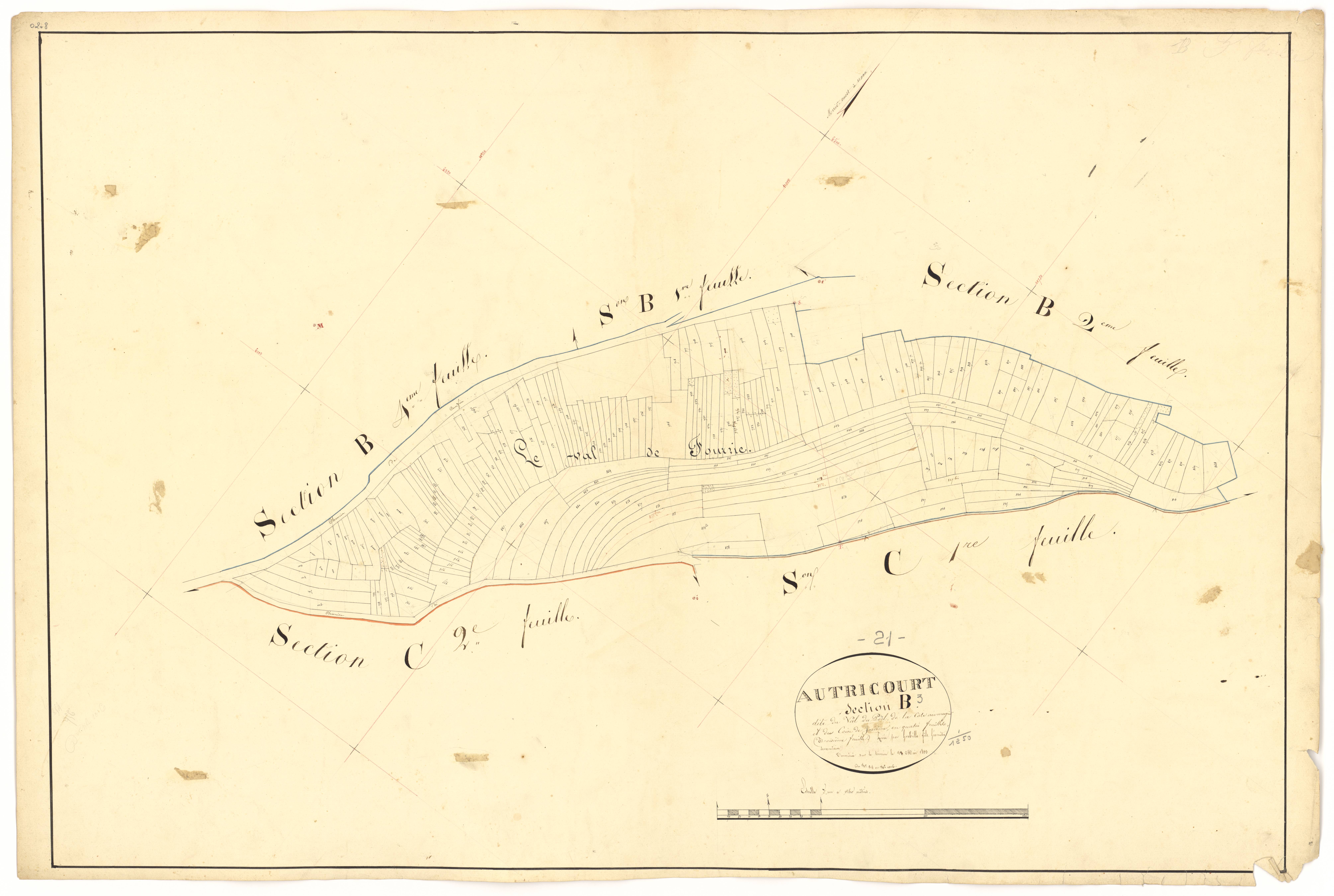 Autricourt - Section B3 - 3 P PLAN 37/8