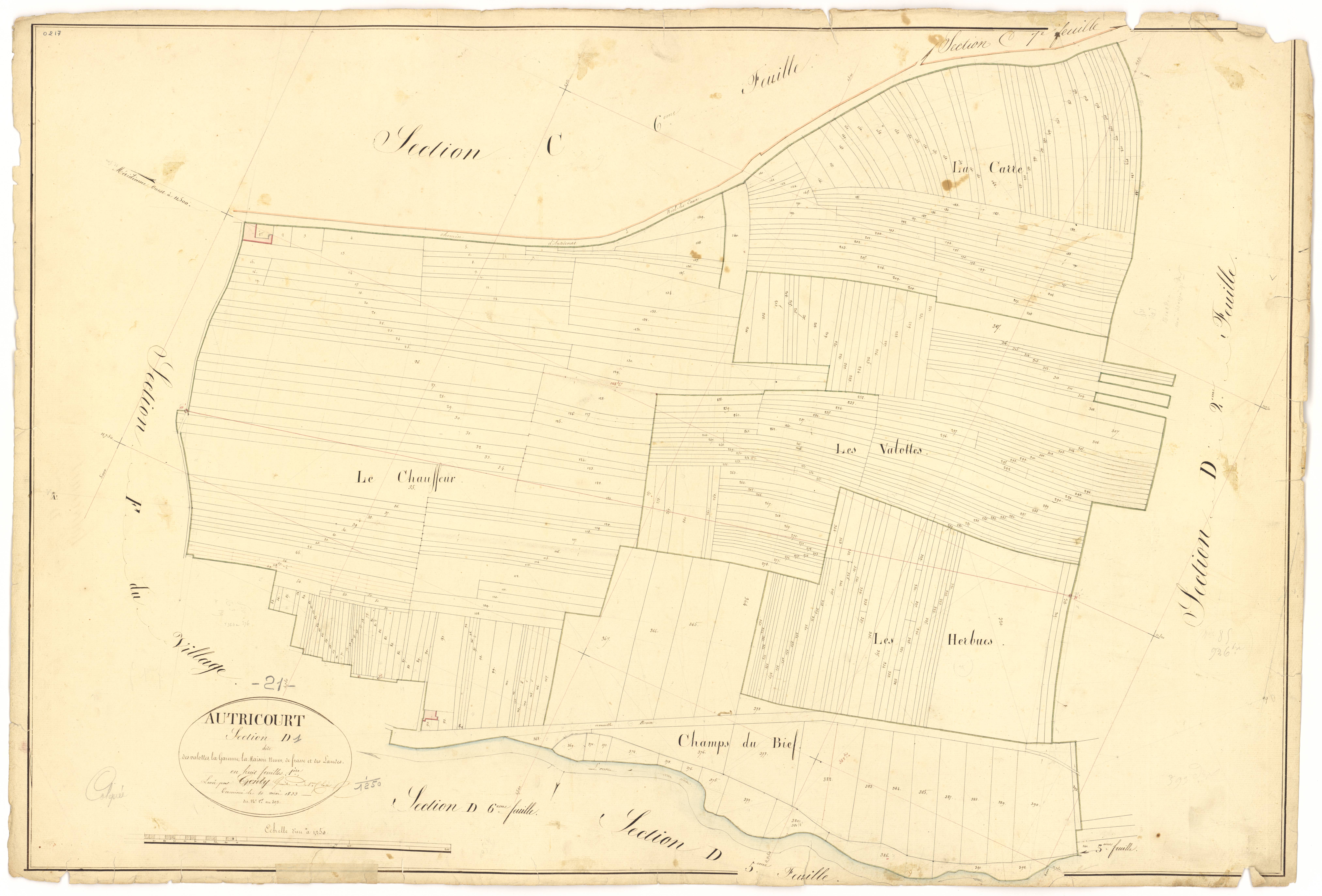 Autricourt - Section D1 - 3 P PLAN 37/17