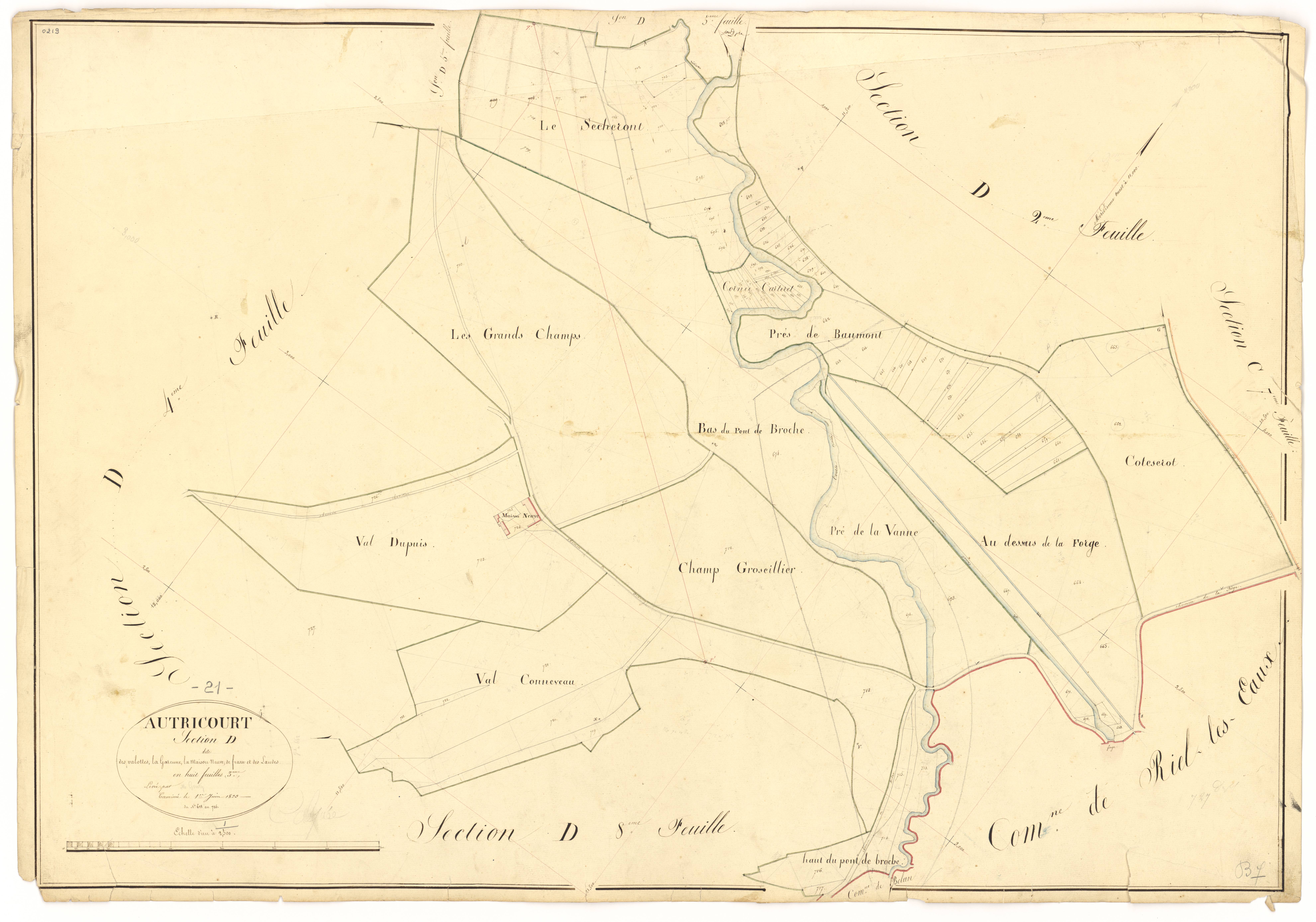 Autricourt - Section D3 - 3 P PLAN 37/19