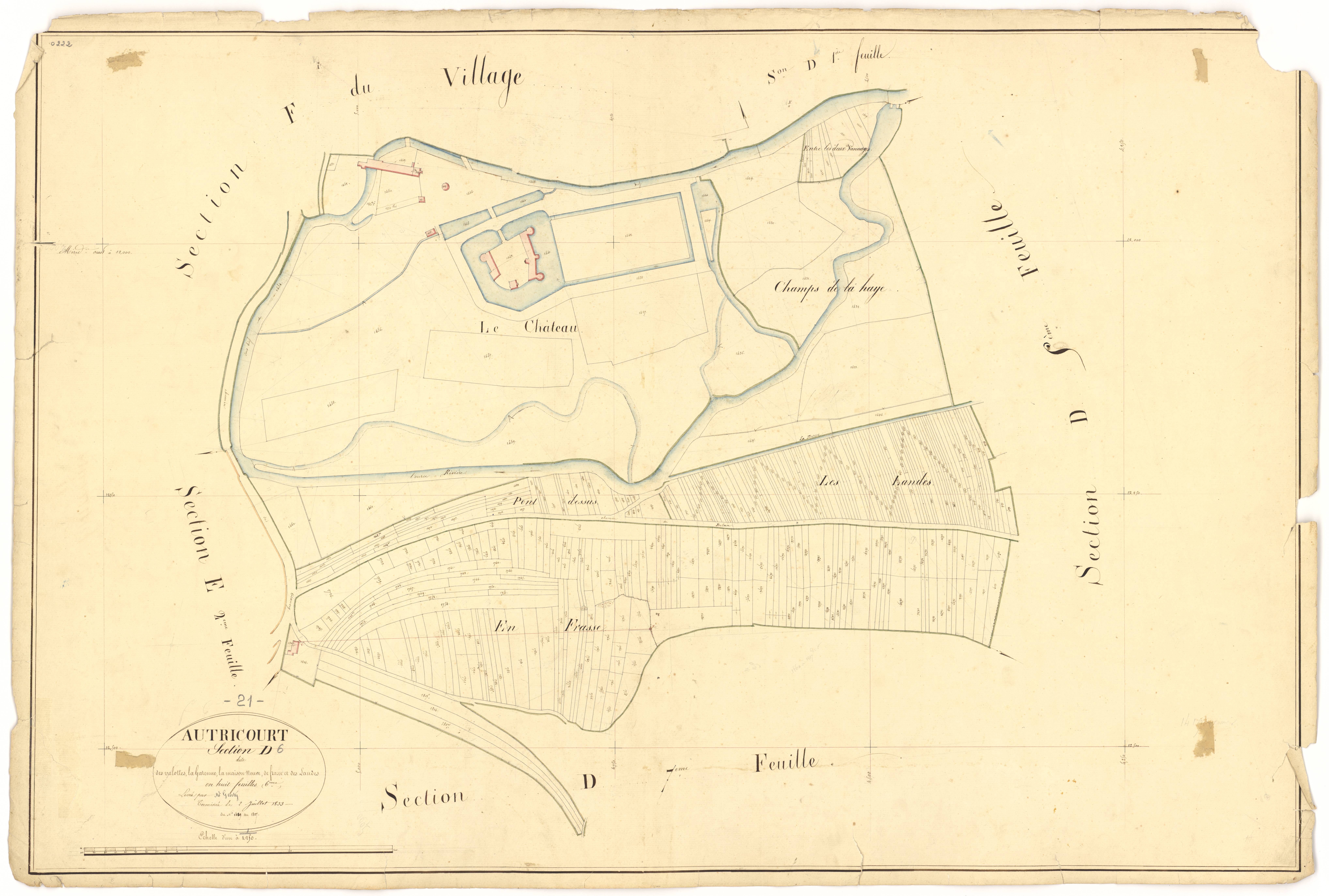 Autricourt - Section D6 - 3 P PLAN 37/22