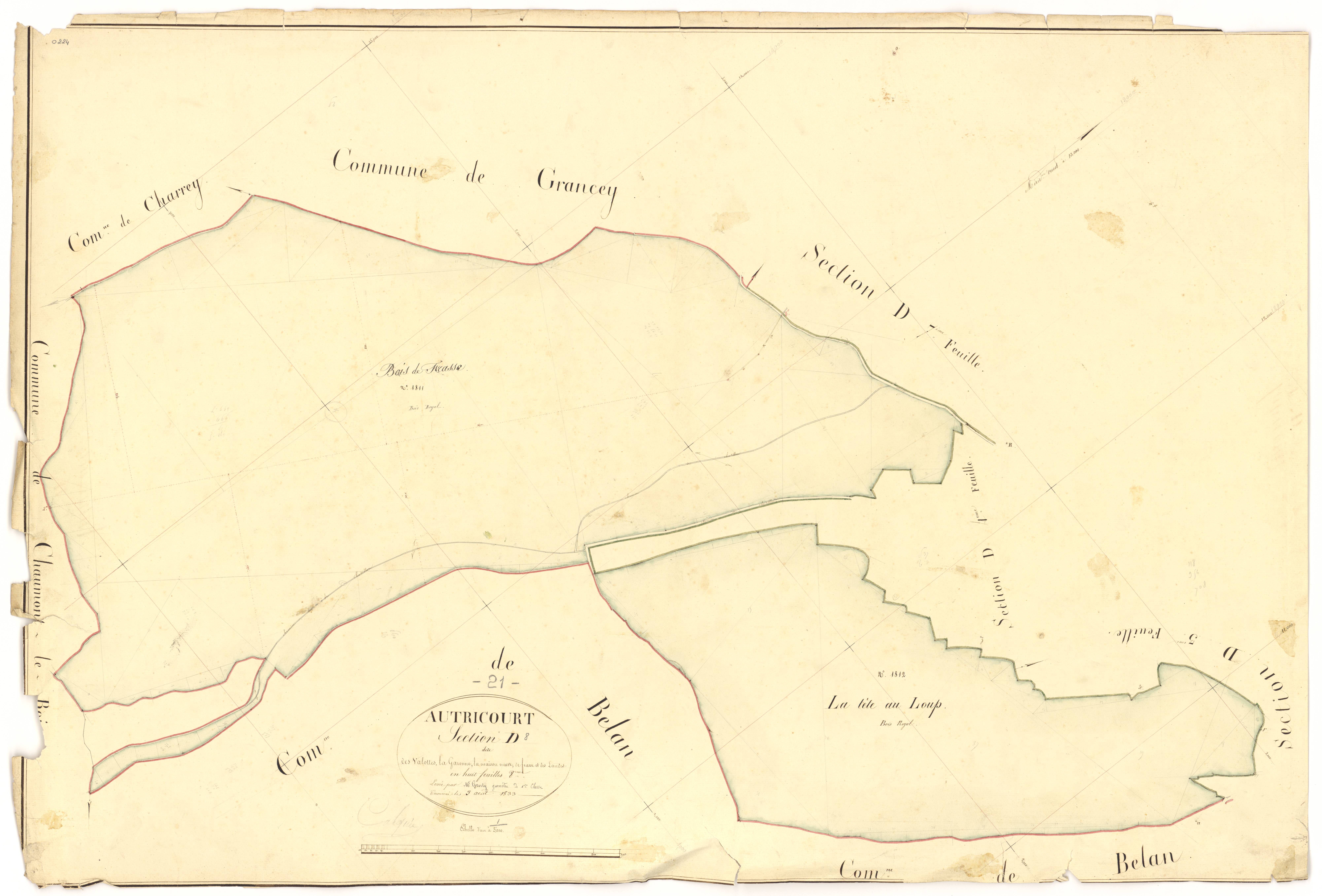 Autricourt - Section D8 - 3 P PLAN 37/24