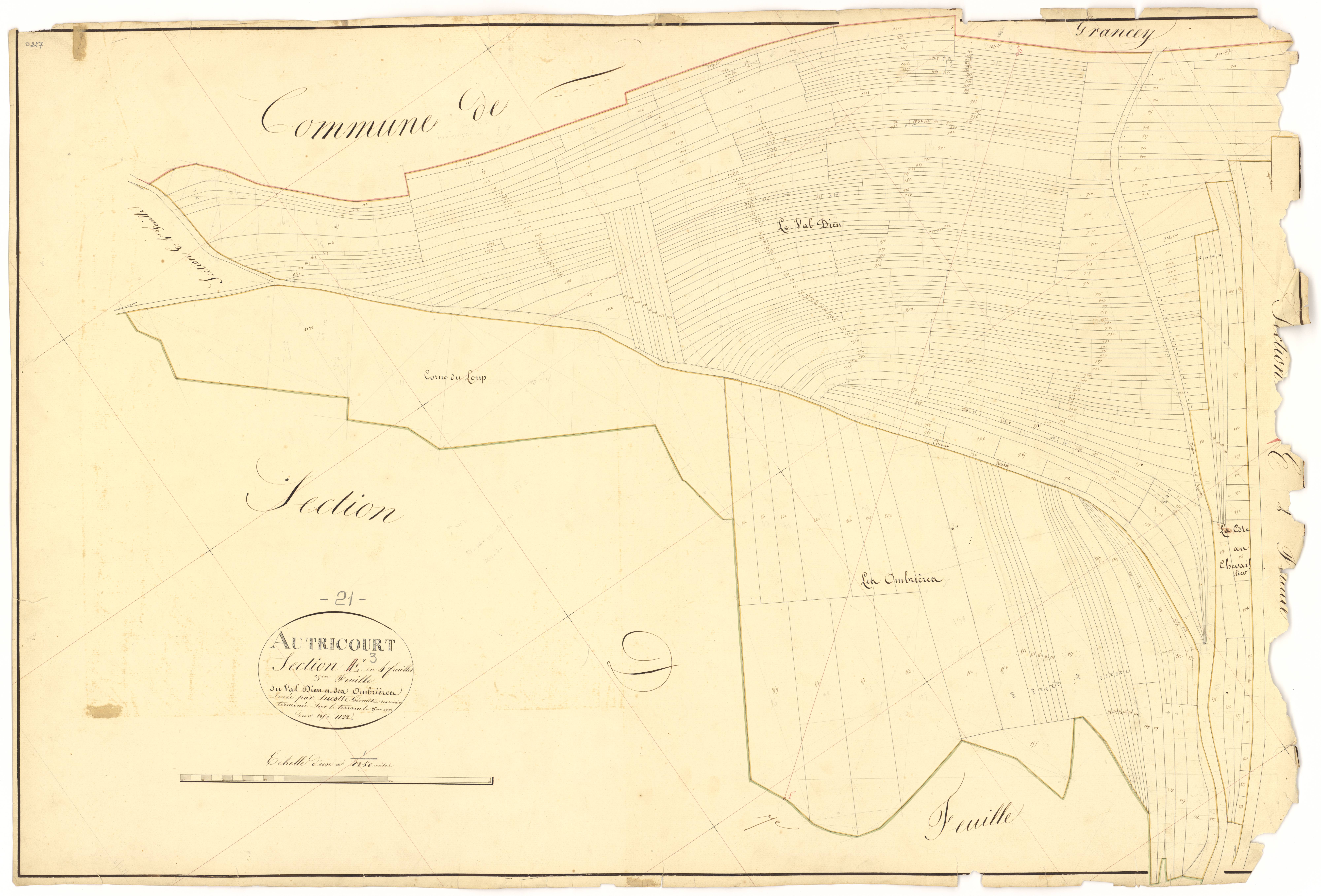 Autricourt - Section E3 - 3 P PLAN 37/27