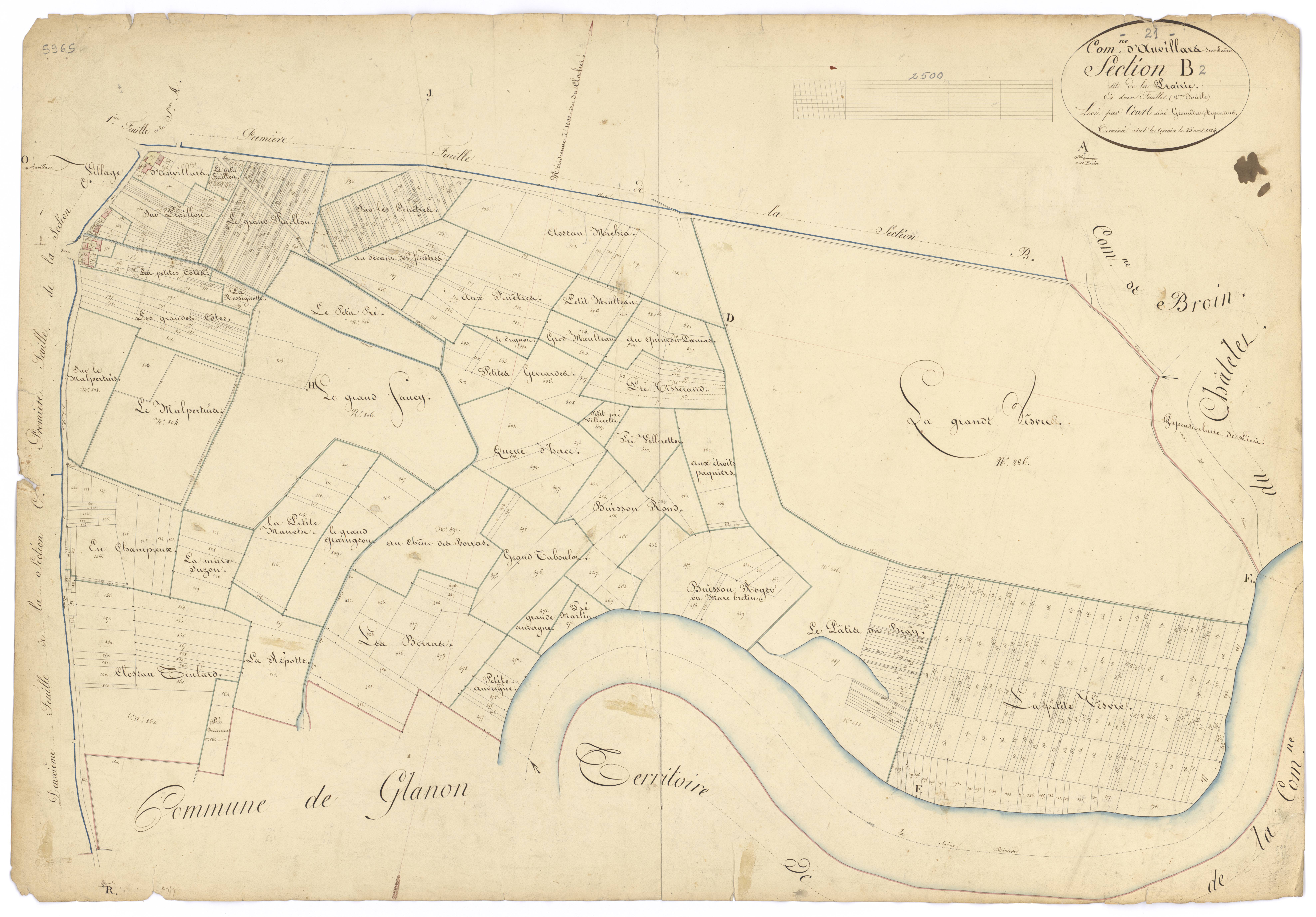 Auvillars-sur-Saône - Section B2 - 3 P PLAN 38/5
