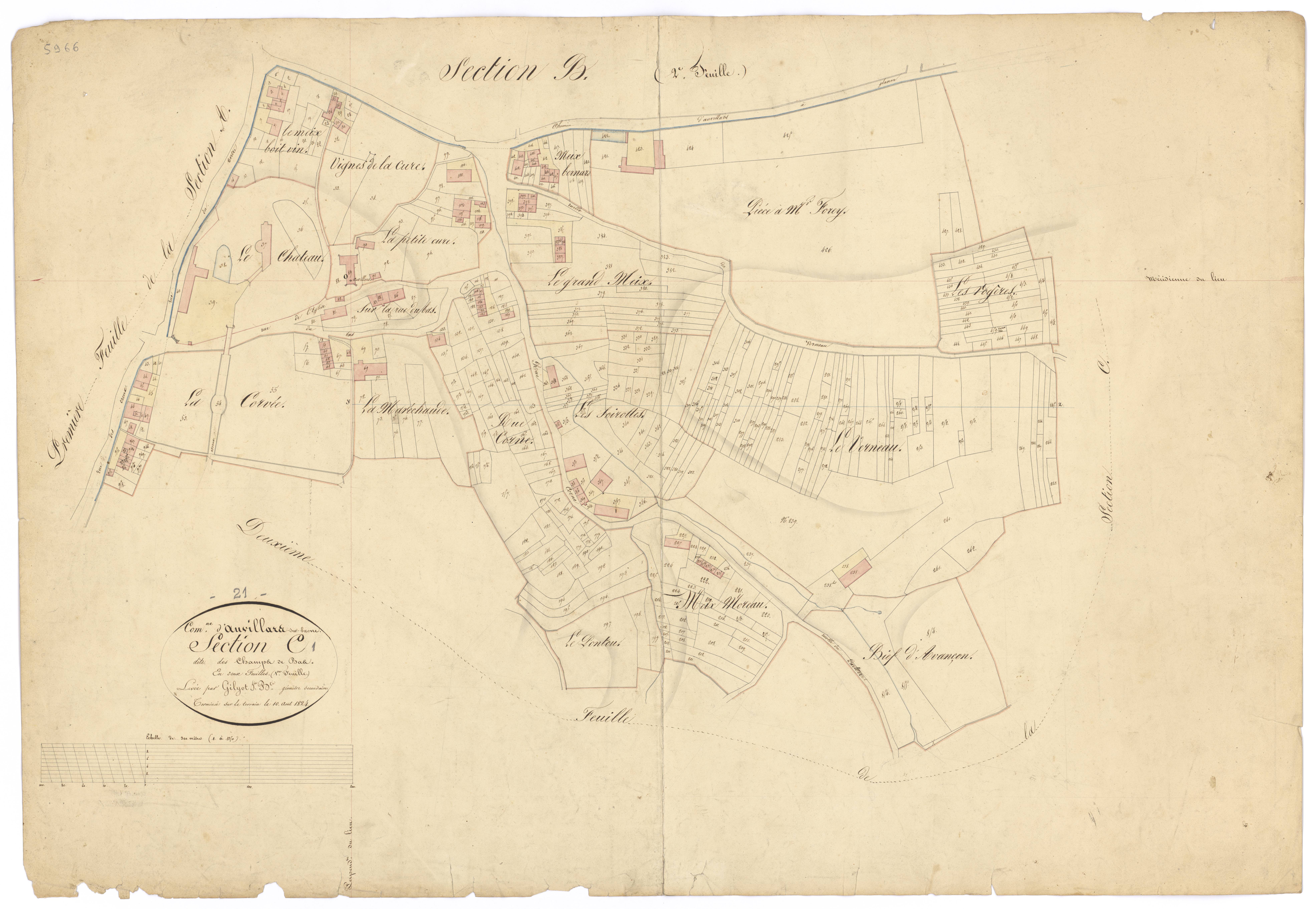 Auvillars-sur-Saône - Section C1 - 3 P PLAN 38/6