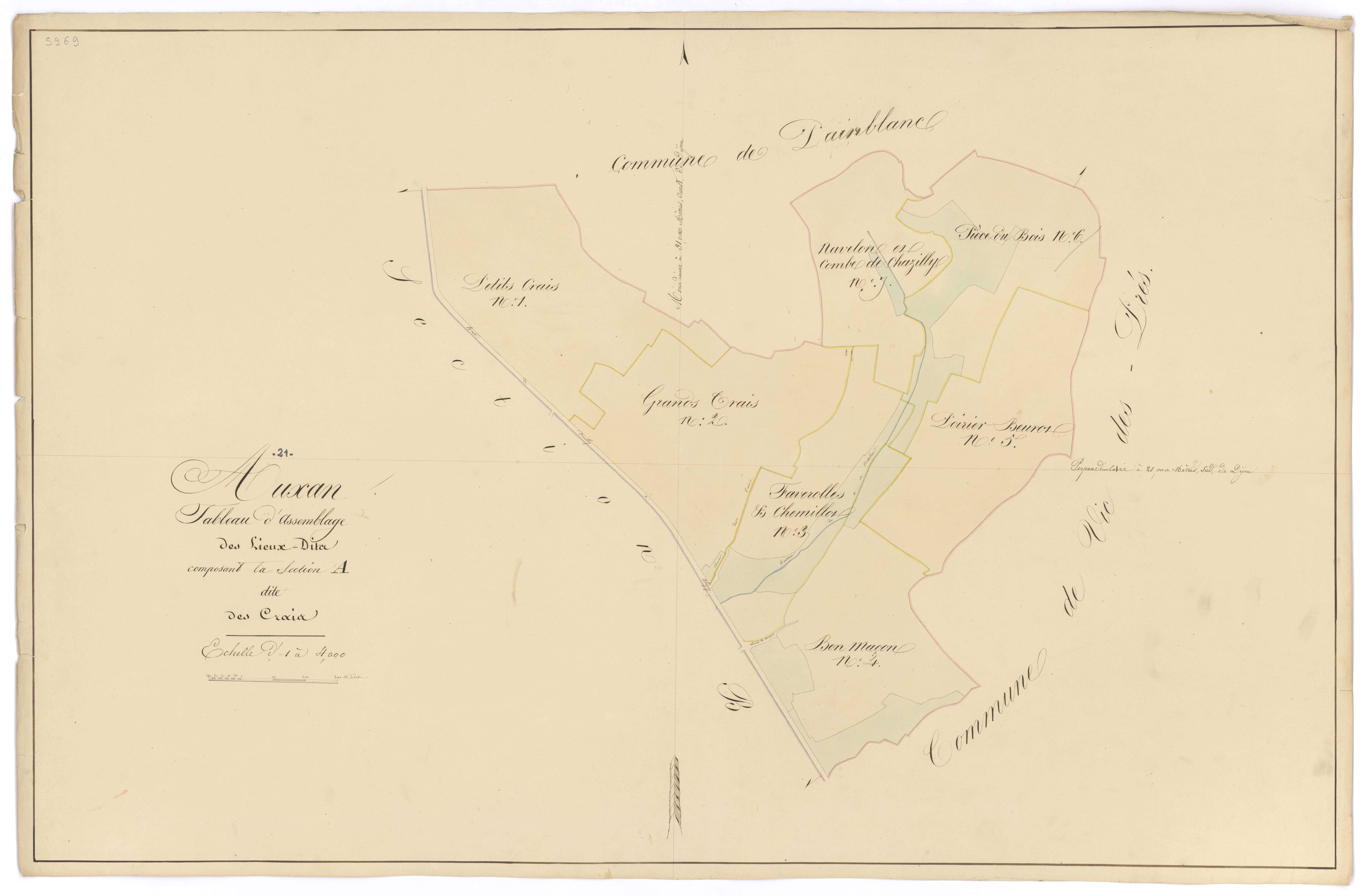 Auxant - Section A (tableau d'assemblage) - 3 P PLAN 39/2