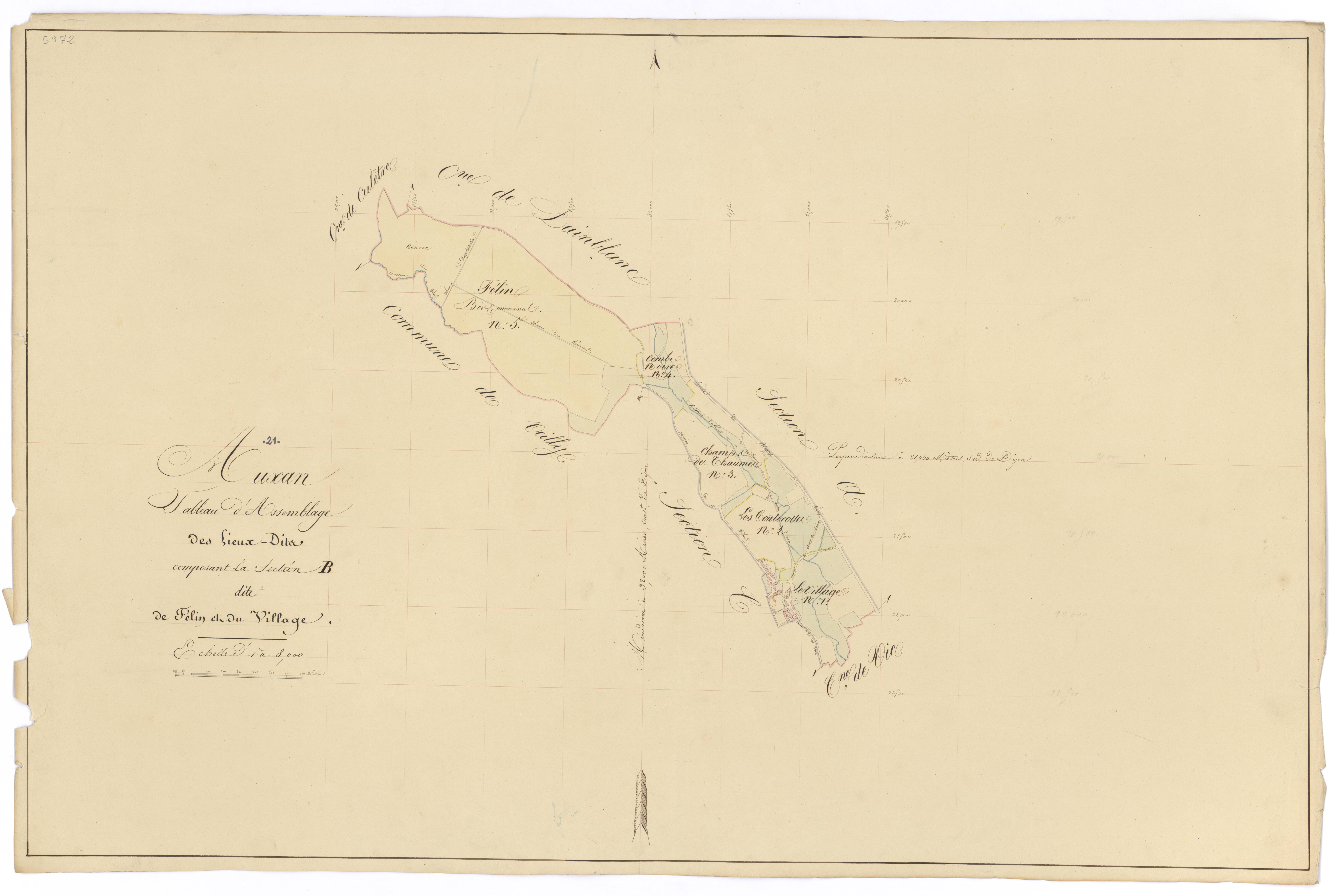 Auxant - Section B (tableau d'assemblage) - 3 P PLAN 39/5