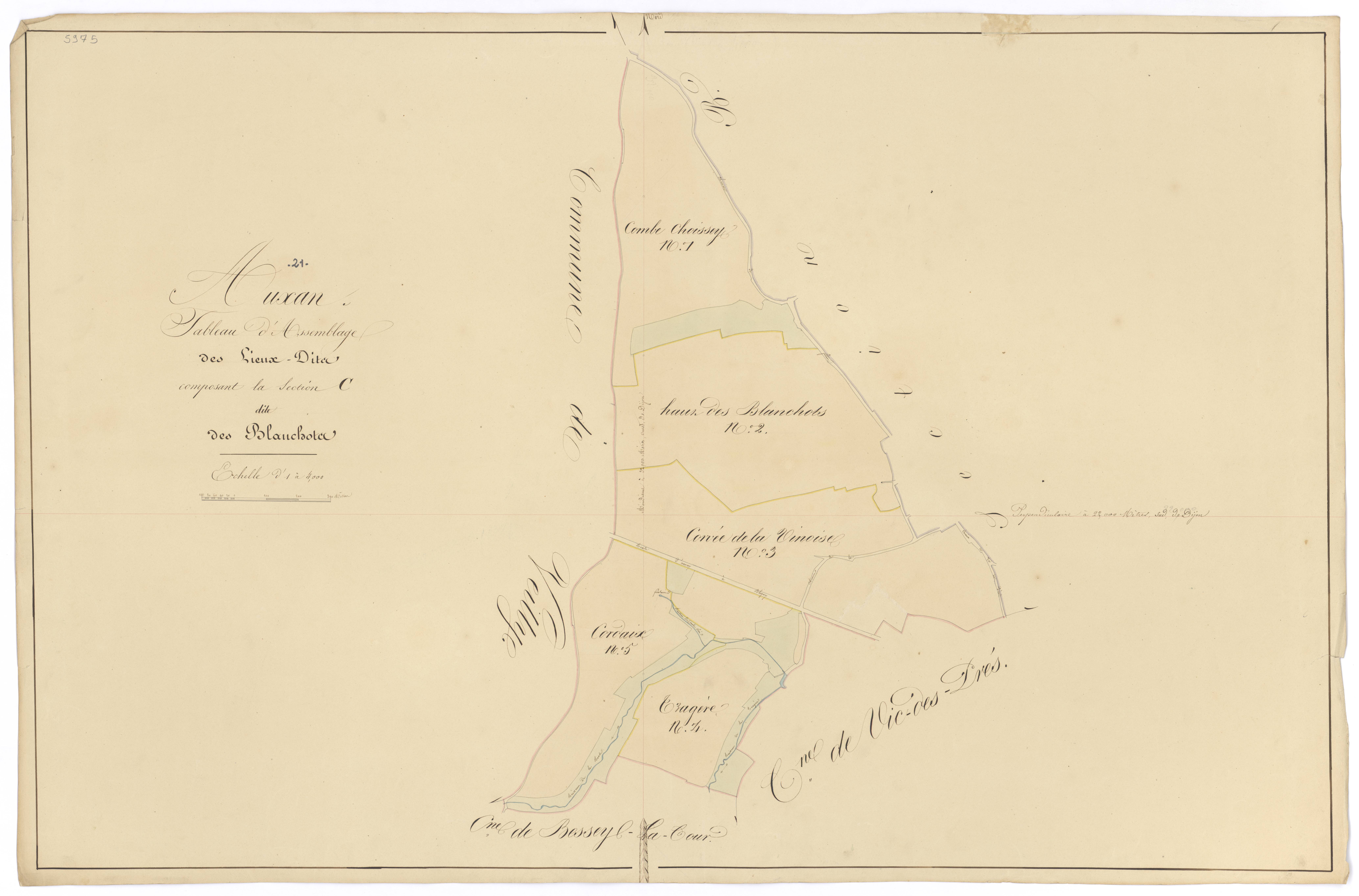 Auxant - Section C (tableau d'assemblage) - 3 P PLAN 39/8
