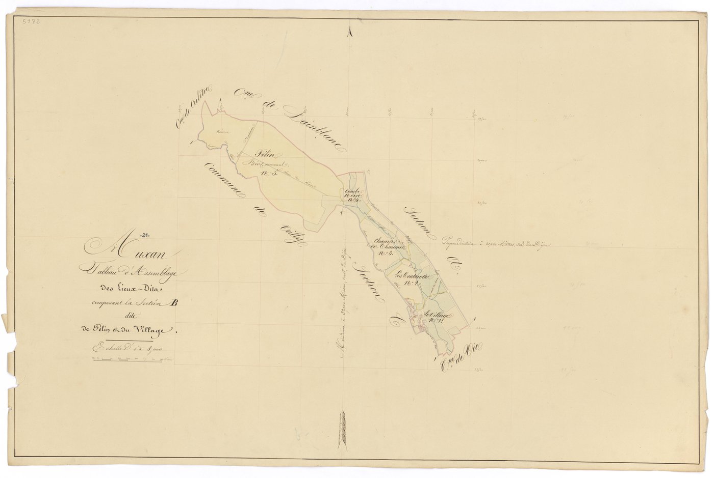 Auxant - Section B (tableau d'assemblage) - 3 P PLAN 39/5
