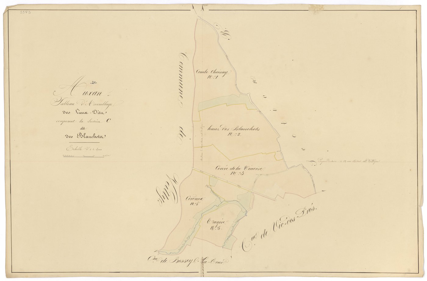 Auxant - Section C (tableau d'assemblage) - 3 P PLAN 39/8