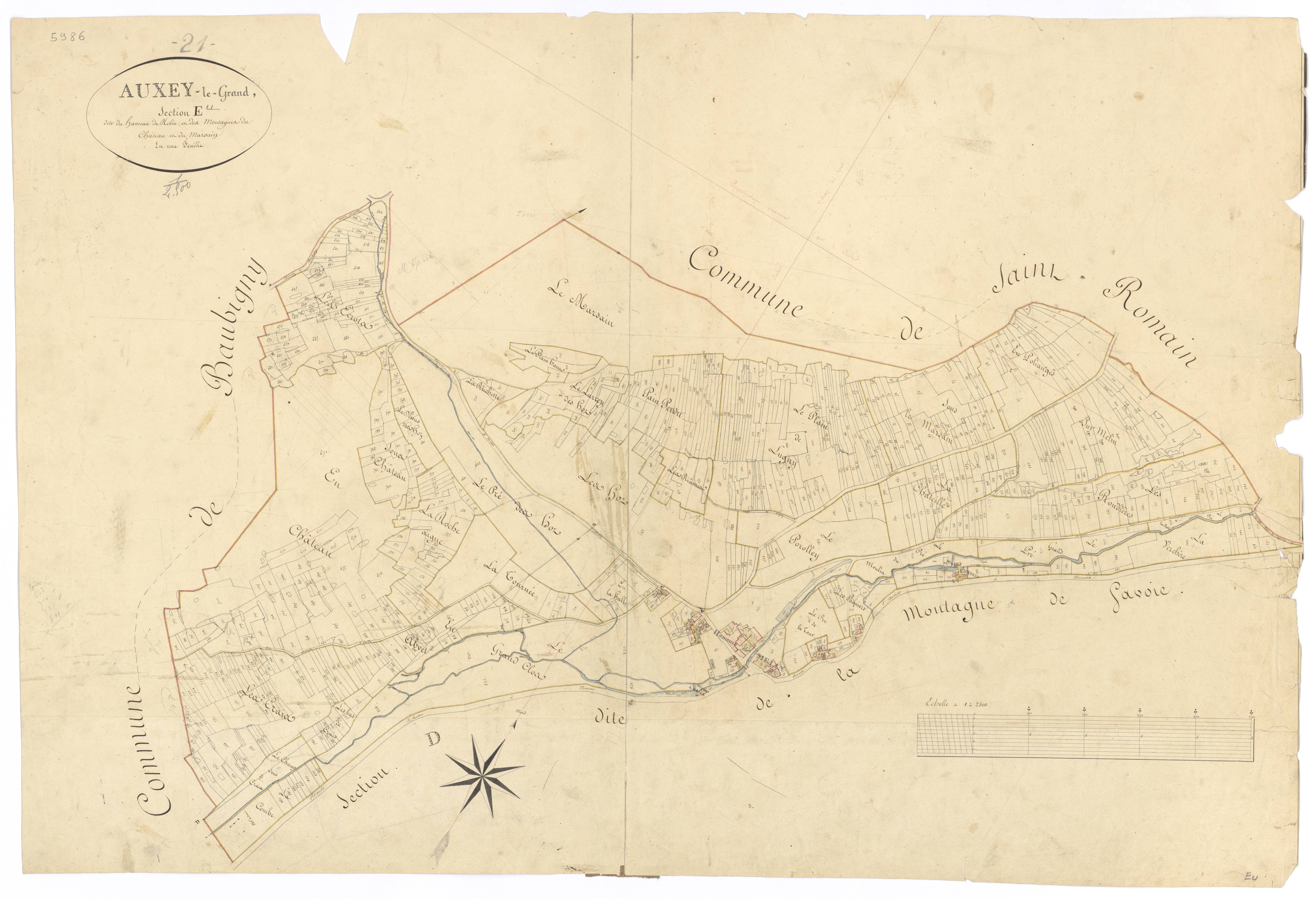 Auxey-Duresses - Section E - 3 P PLAN 40/9