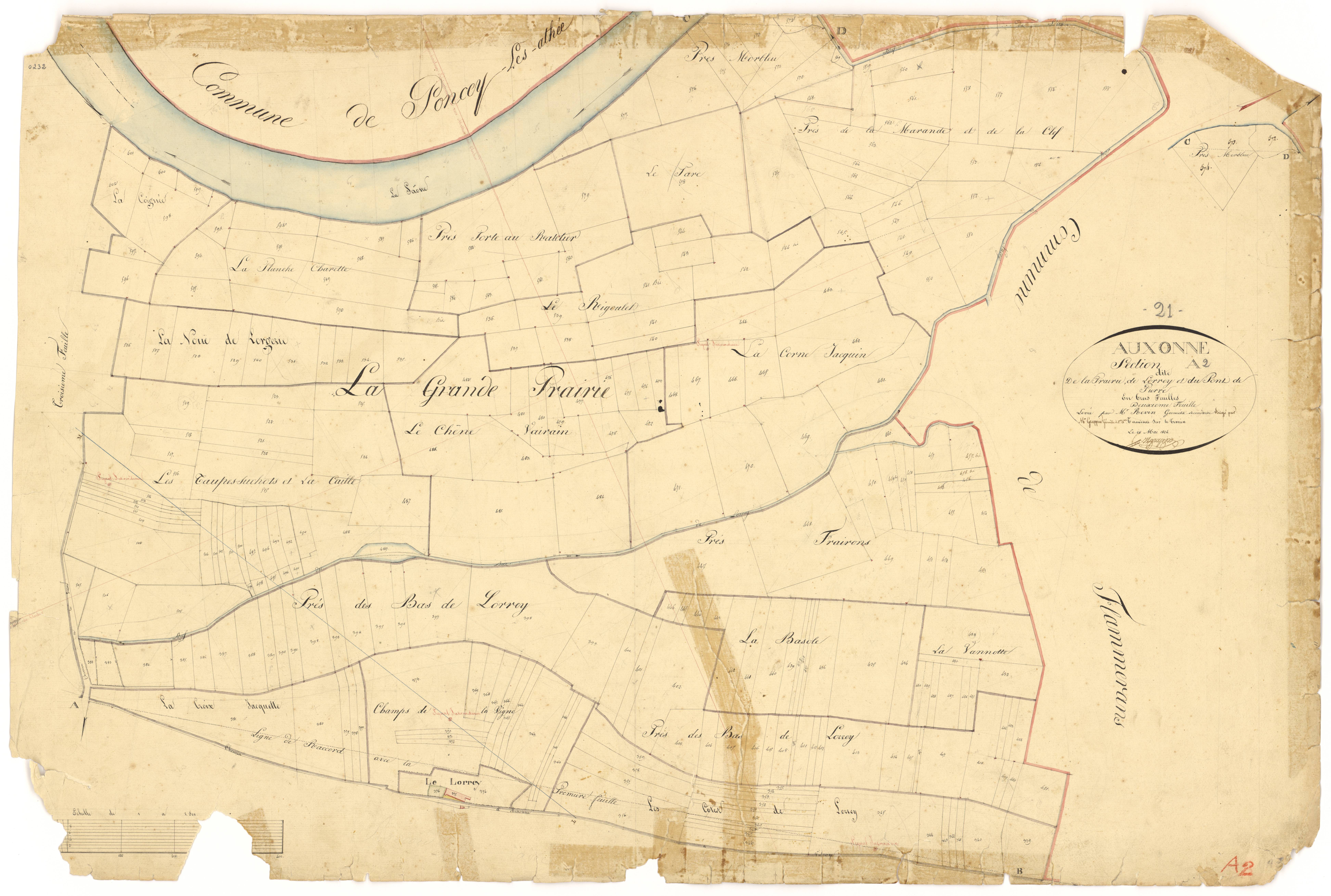 Auxonne - Section A2 - 3 P PLAN 41/3