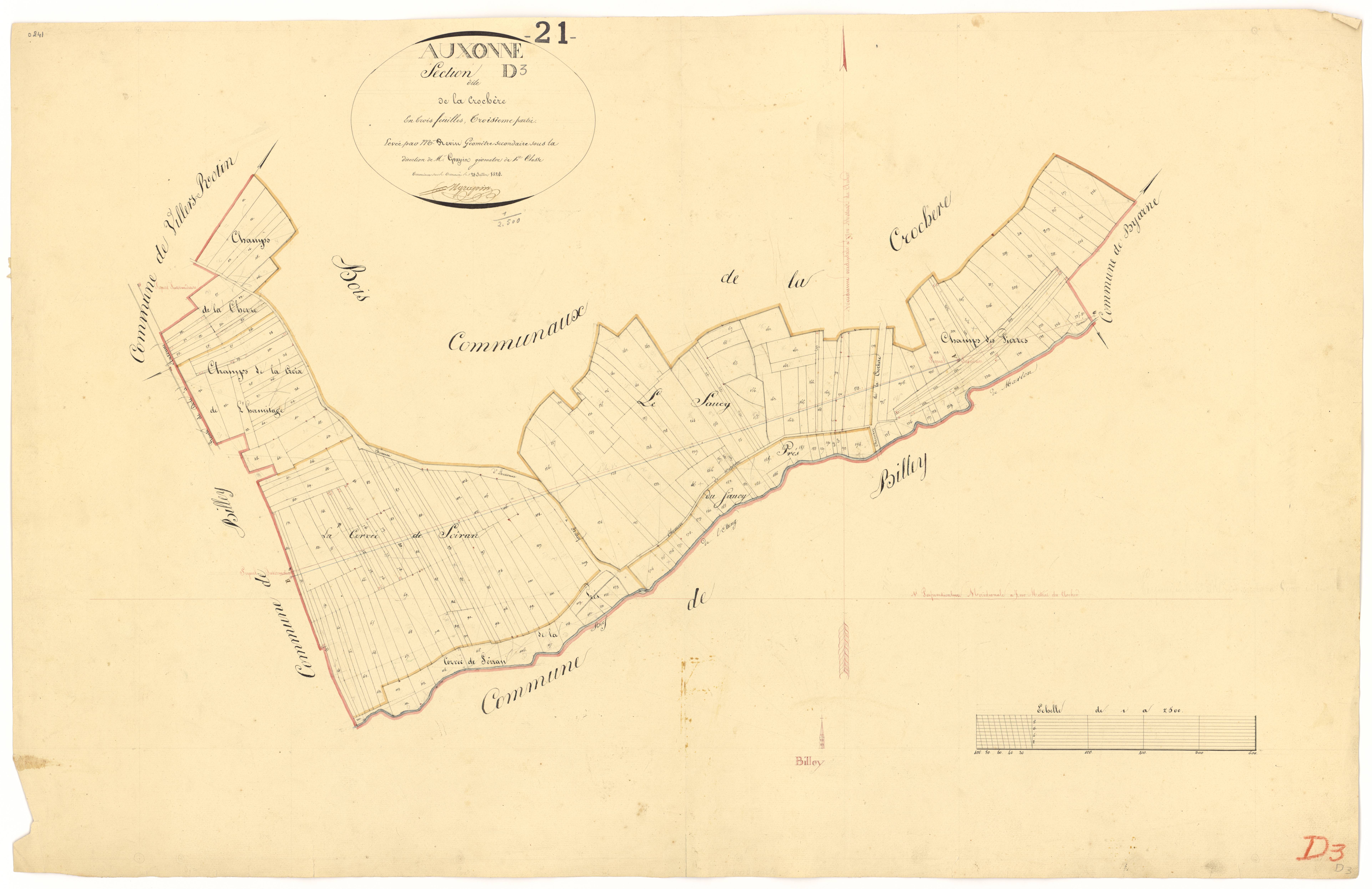 Auxonne - Section D3 - 3 P PLAN 41/12