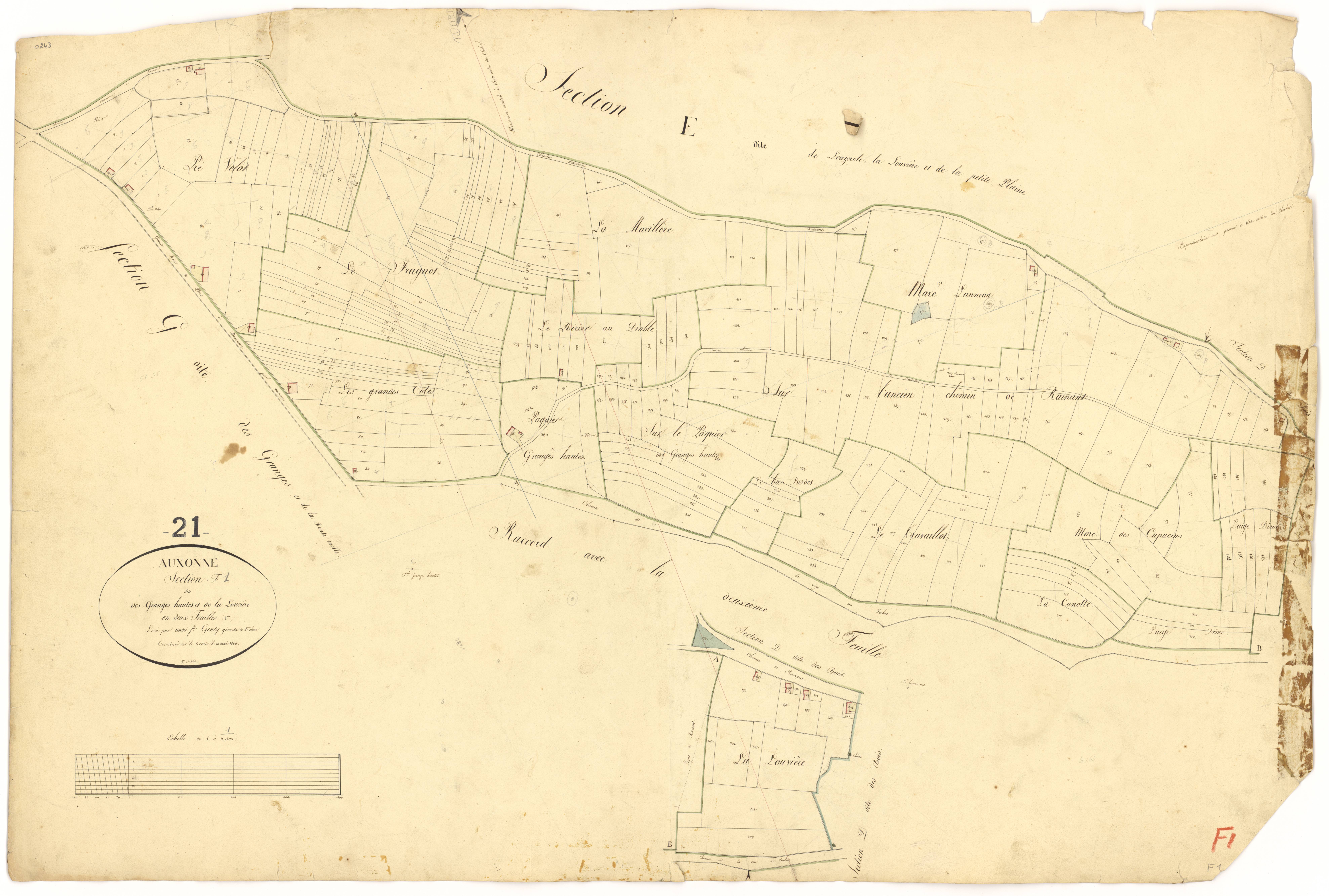 Auxonne - Section F1 - 3 P PLAN 41/14