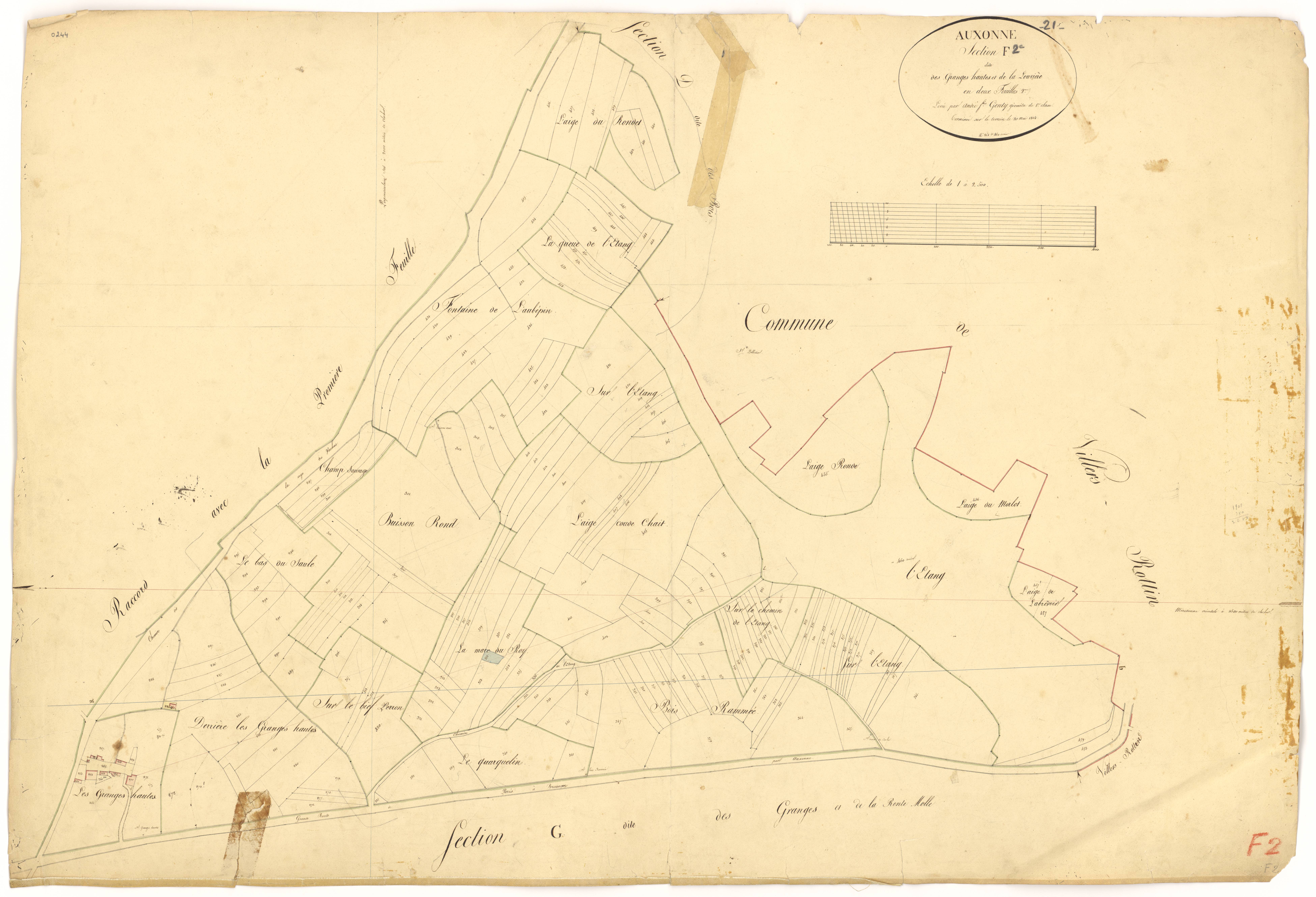Auxonne - Section F2 - 3 P PLAN 41/15