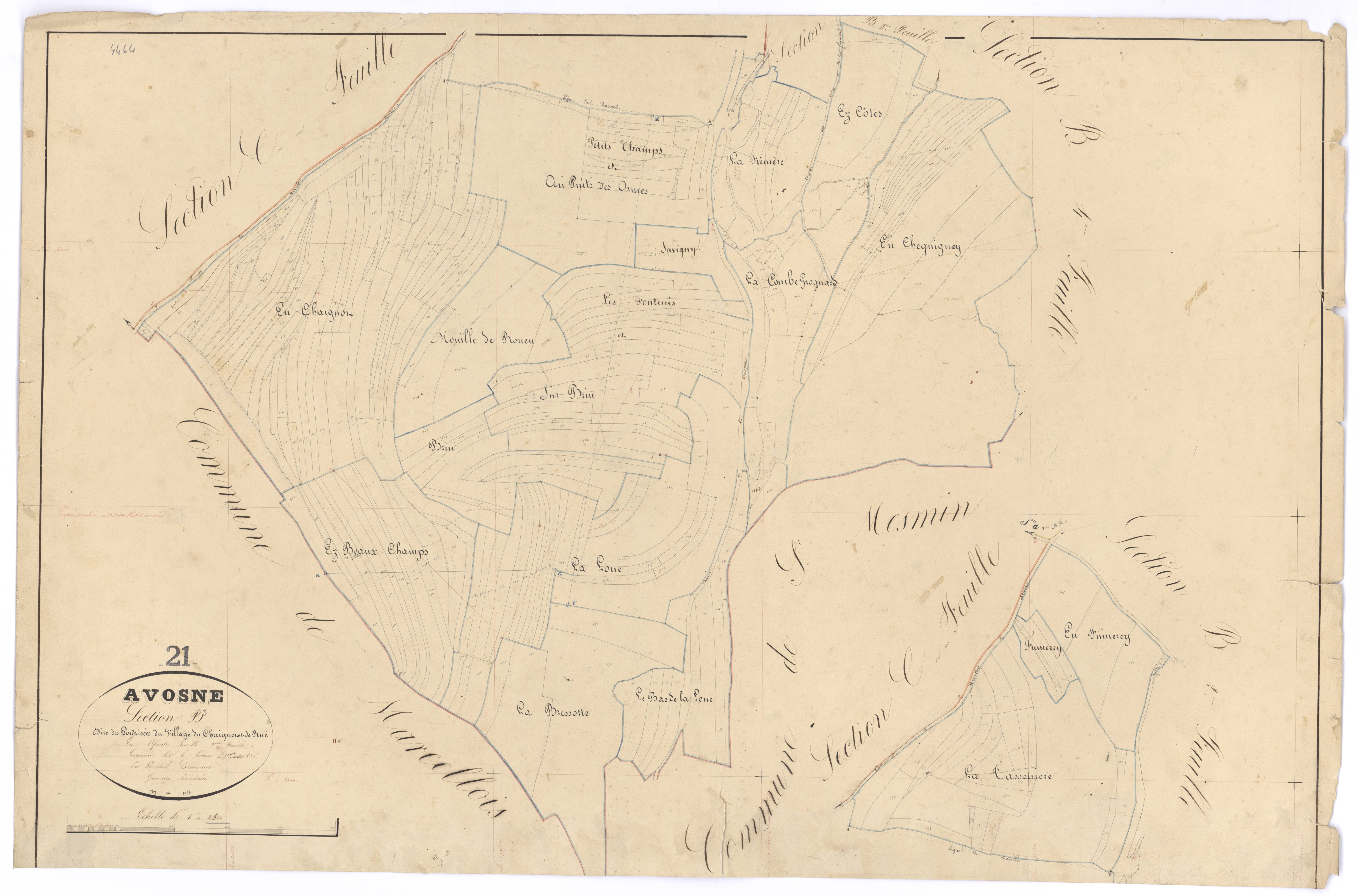 Avosnes - Section B3 - 3 P PLAN 43/7